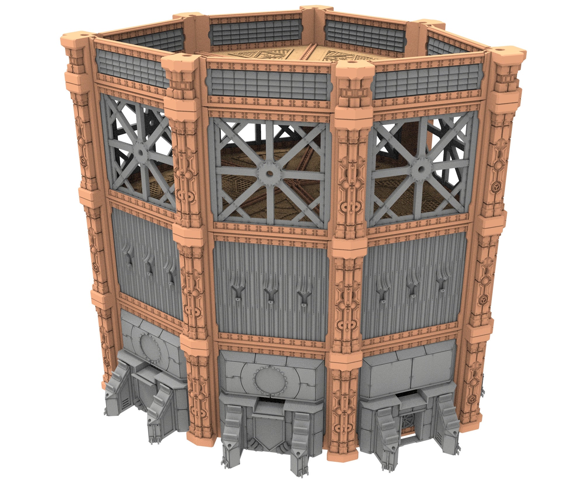 Military building printed in PLA and resin usable for warmachine, Damocles, One Page Rule, Firefight, infinity, scifi wargame...