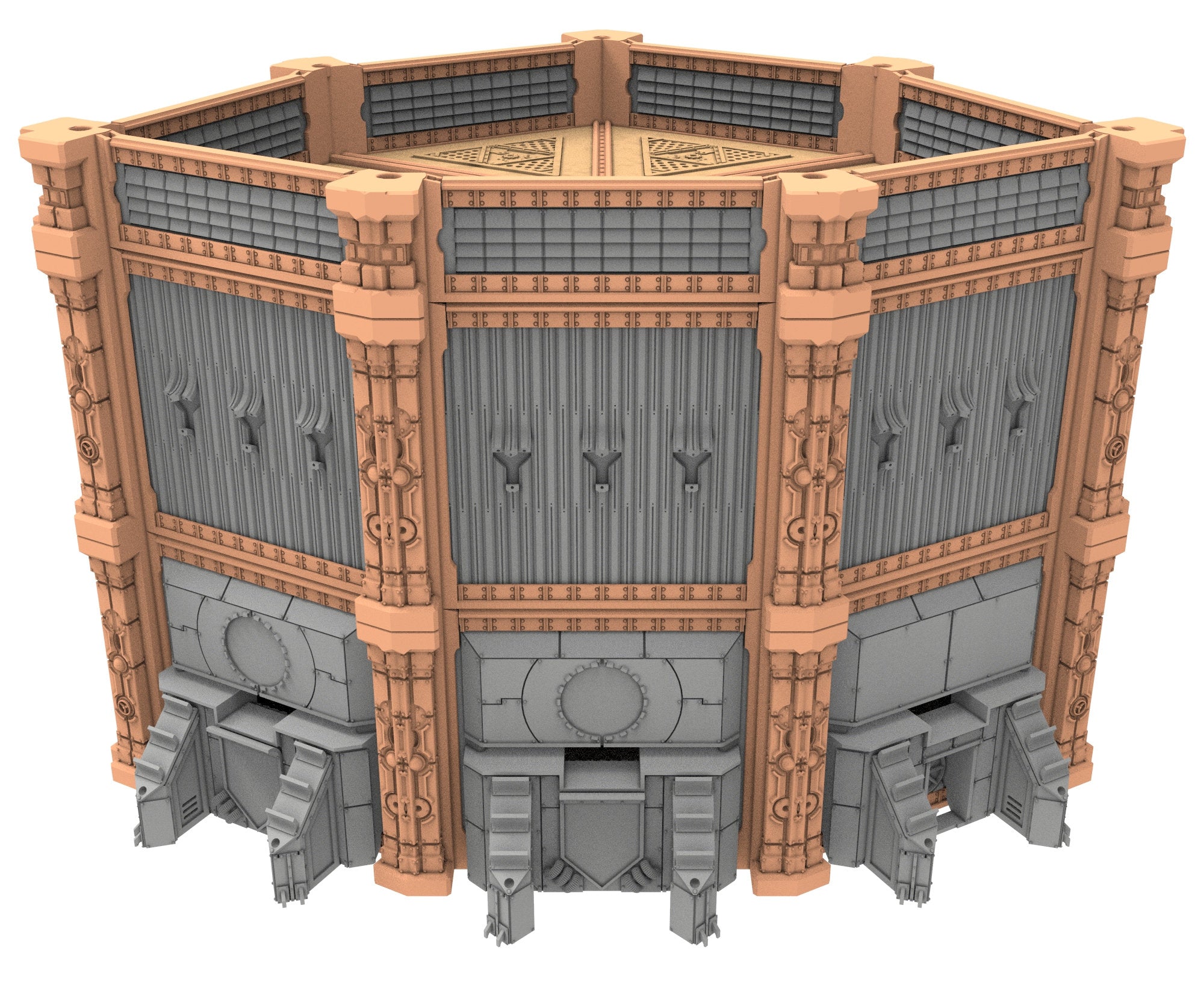 Military building printed in PLA and resin usable for warmachine, Damocles, One Page Rule, Firefight, infinity, scifi wargame...