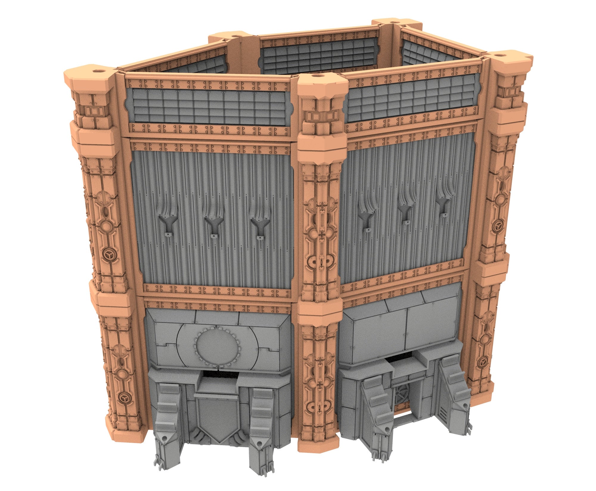 Military building printed in PLA and resin usable for warmachine, Damocles, One Page Rule, Firefight, infinity, scifi wargame...