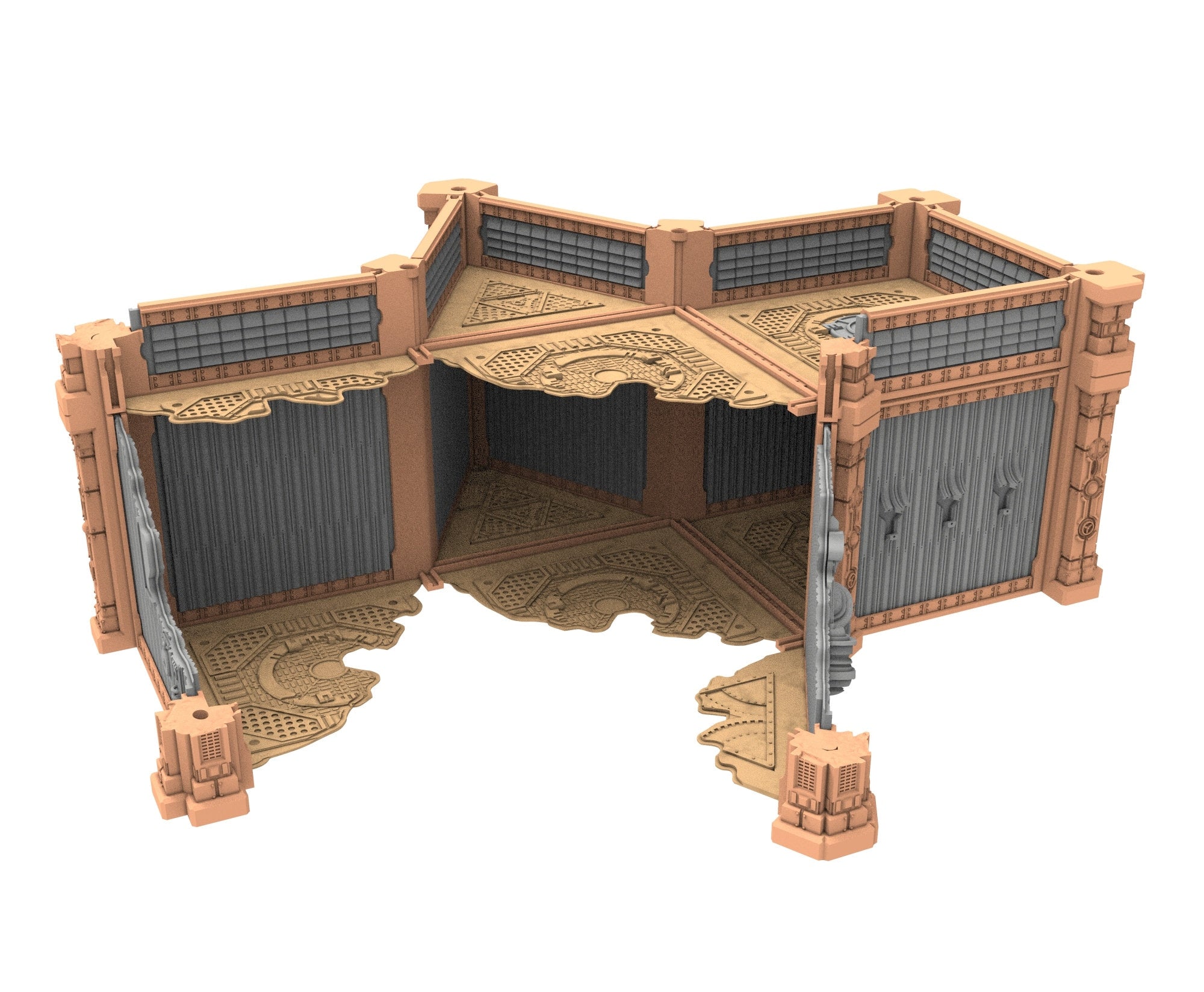 Military Ruined building printed in PLA and resin usable for warmachine, Damocles, One Page Rule, Firefight, infinity, scifi wargame...