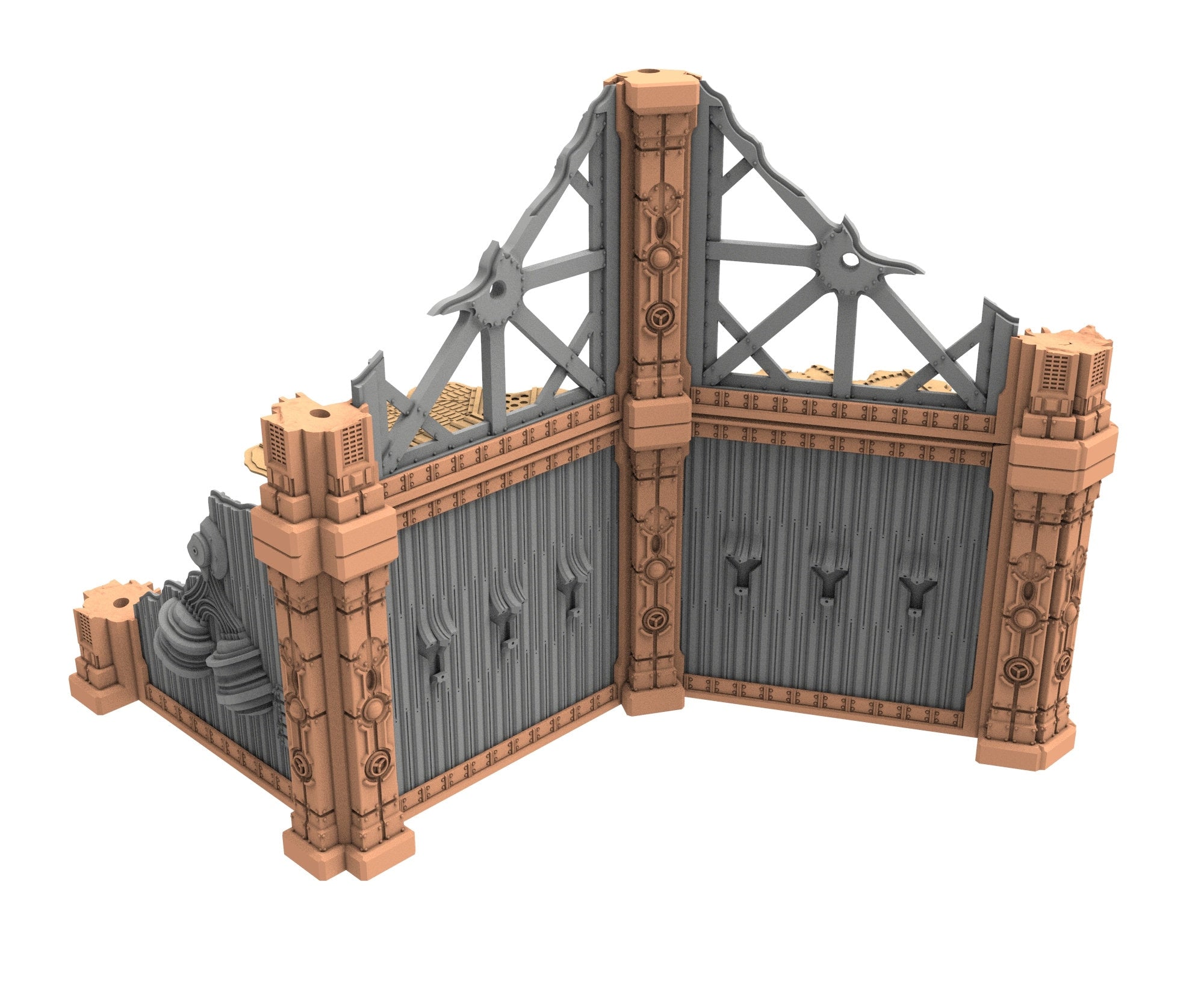 Military Ruined building printed in PLA and resin usable for warmachine, Damocles, One Page Rule, Firefight, infinity, scifi wargame...