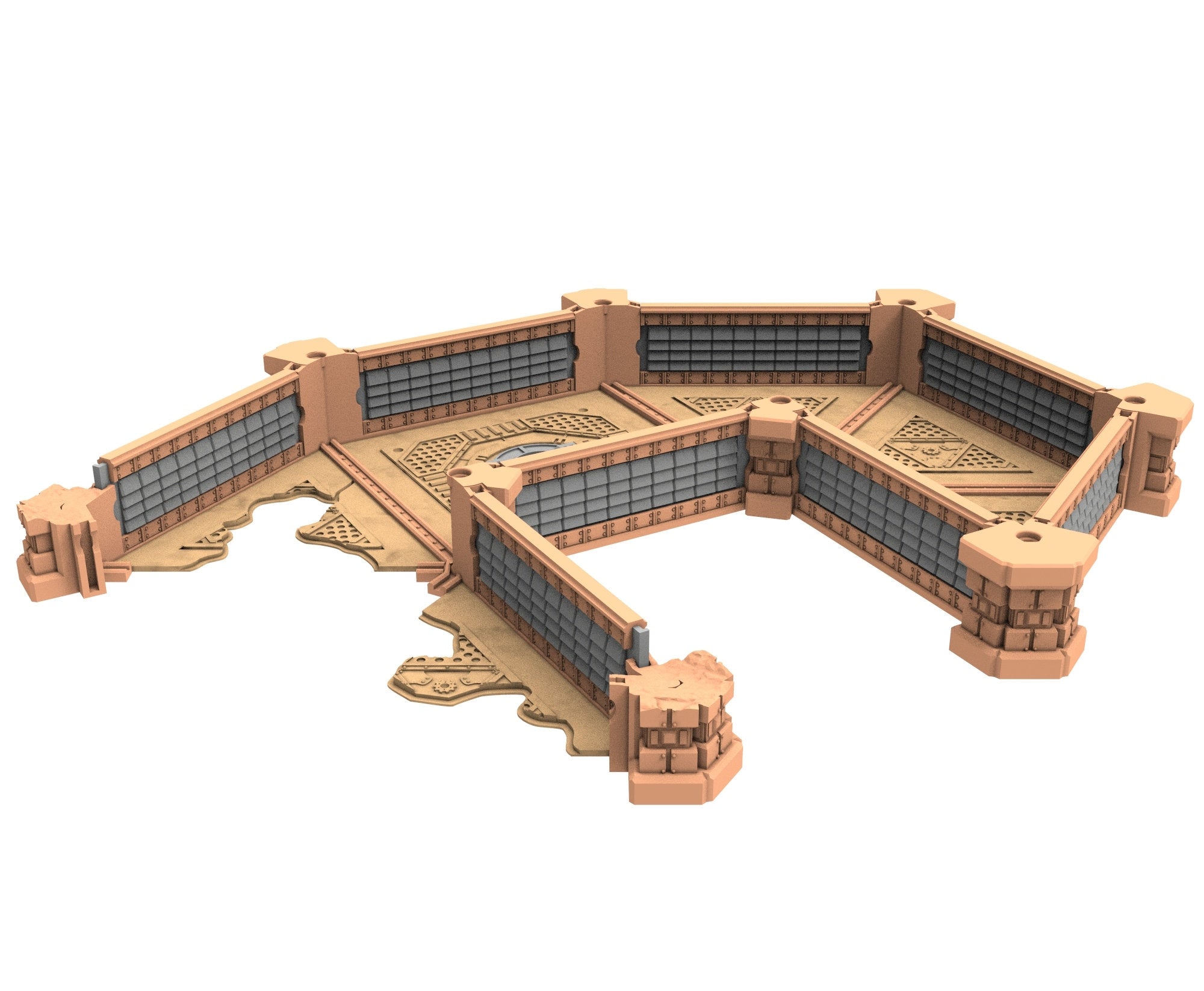 Military Ruined building printed in PLA and resin usable for warmachine, Damocles, One Page Rule, Firefight, infinity, scifi wargame...