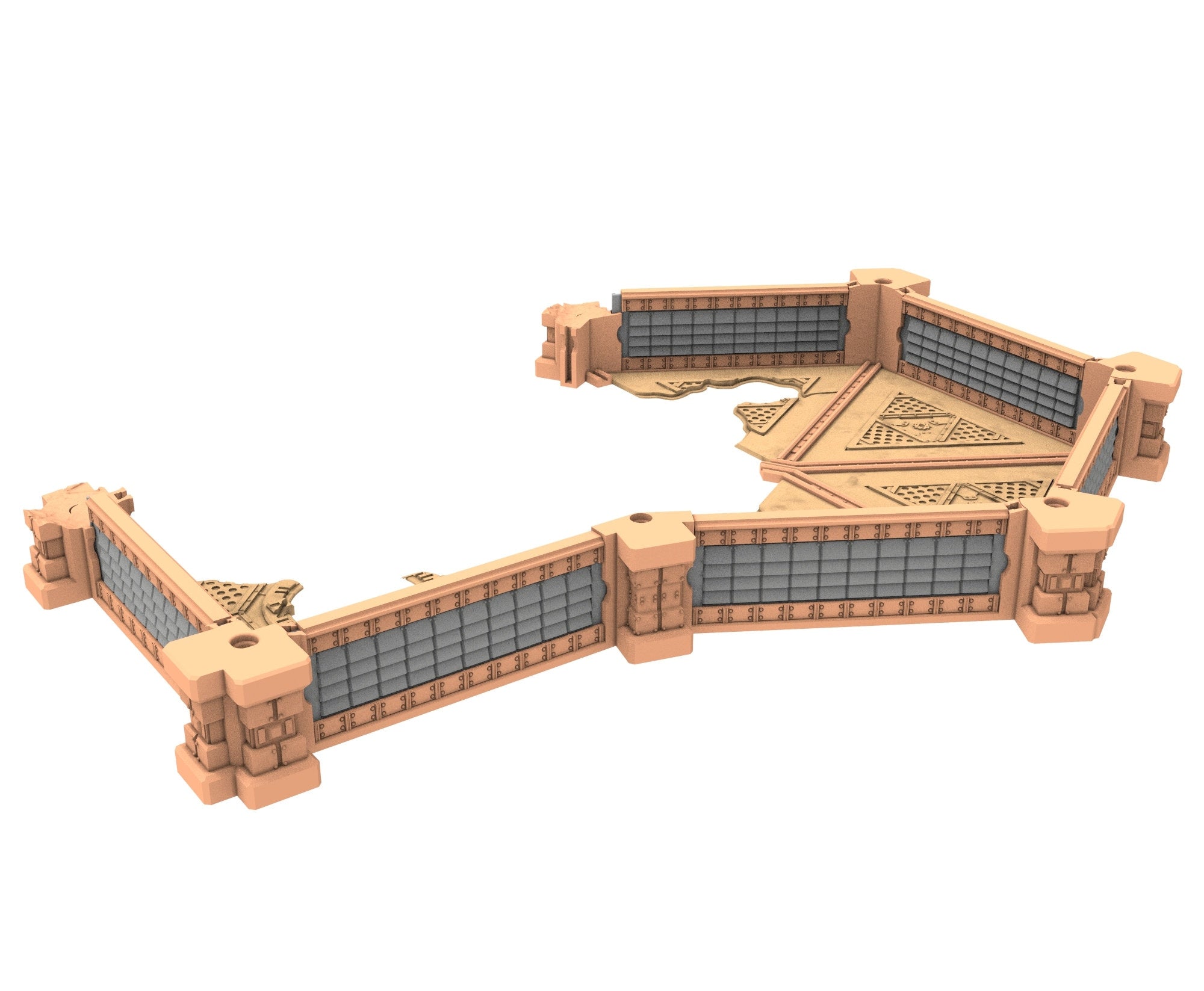 Military Ruined building printed in PLA and resin usable for warmachine, Damocles, One Page Rule, Firefight, infinity, scifi wargame...