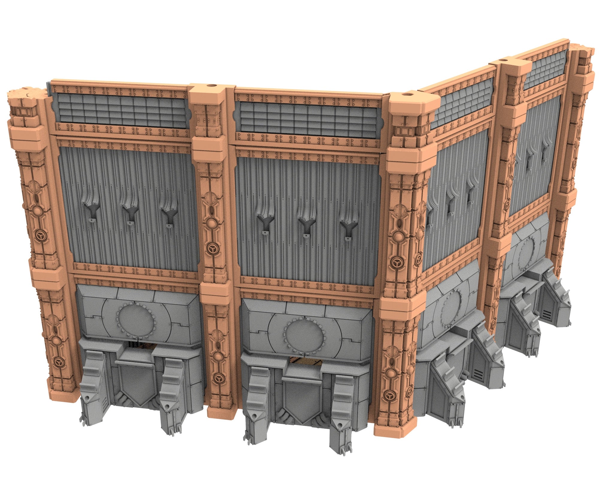 Military Ruined building printed in PLA and resin usable for warmachine, Damocles, One Page Rule, Firefight, infinity, scifi wargame...