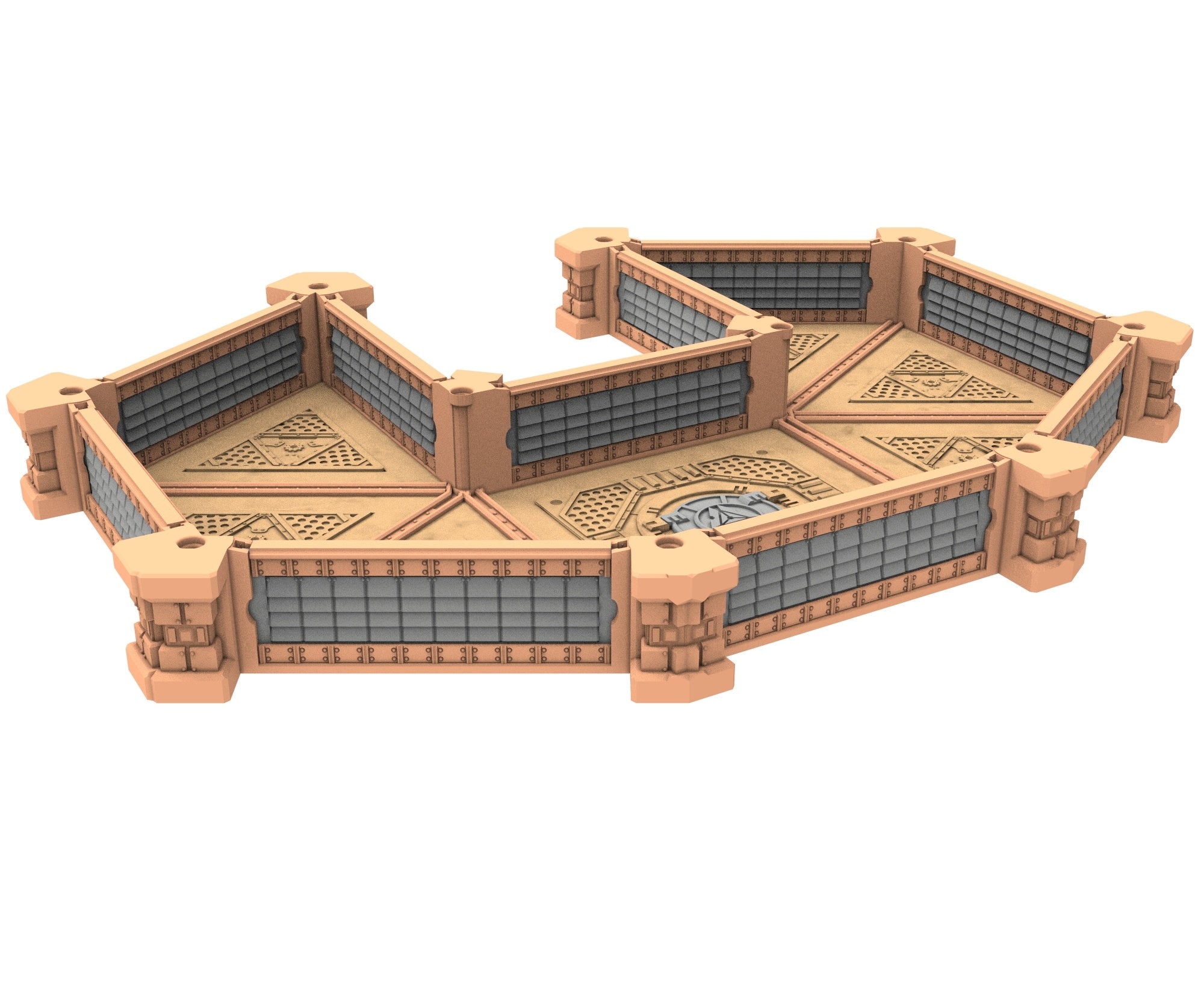 Military building printed in PLA and resin usable for warmachine, Damocles, One Page Rule, Firefight, infinity, scifi wargame...