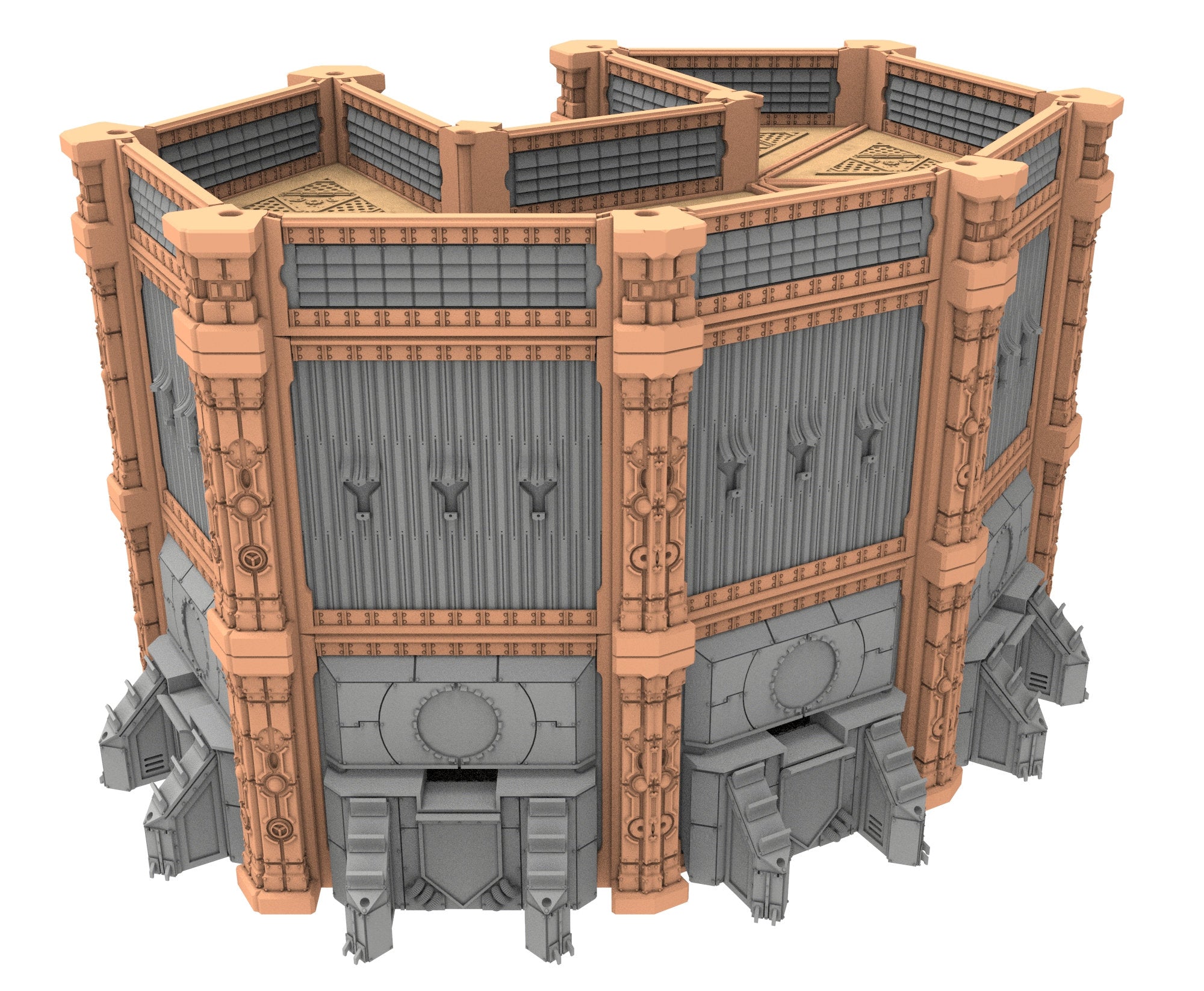 Military building printed in PLA and resin usable for warmachine, Damocles, One Page Rule, Firefight, infinity, scifi wargame...