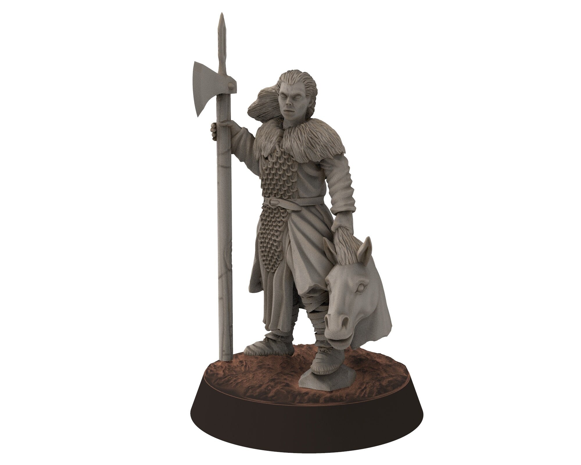 Wildmen - Hillmen Wulf Ironside, Mountaign angry warriors warband, Middle rings miniatures for wargame D&D, Lotr... Khurzluk Miniatures