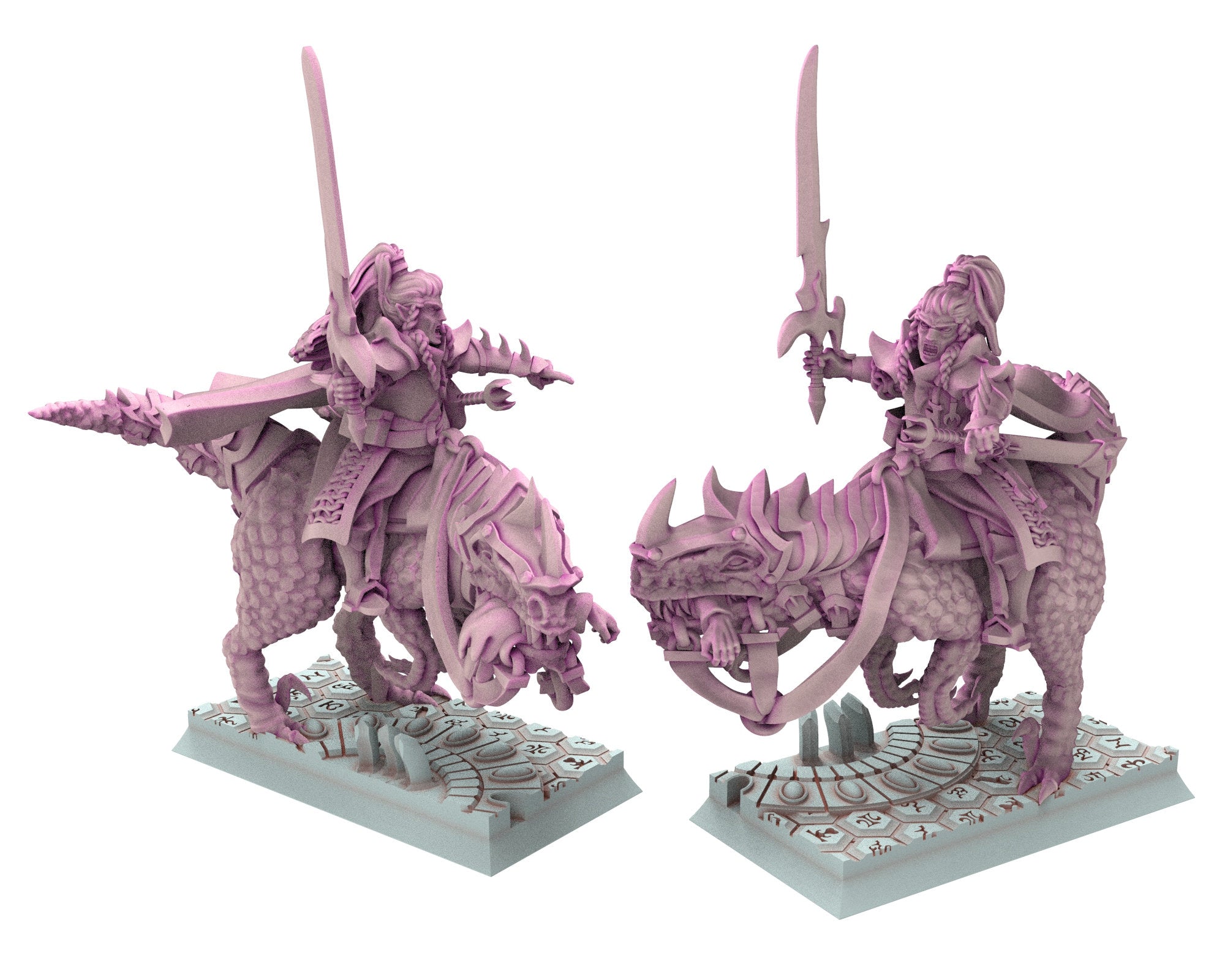 Dark Elves - Commander on Blood Cold, dark elves, Merciless north pillars usable for 9th Age, Fantasy Battle, Oldhammer, King of war, D&D