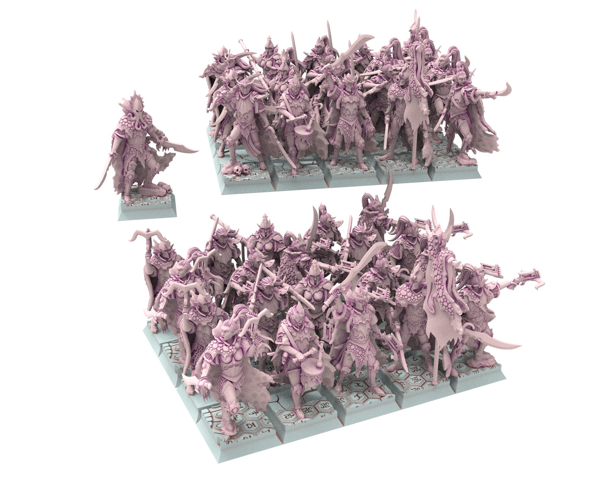 Dark Elves - 28mm Corsair Captain, dark elves, Merciless north pillars usable for 9th Age, Fantasy Battle, Oldhammer, King of war, D&D