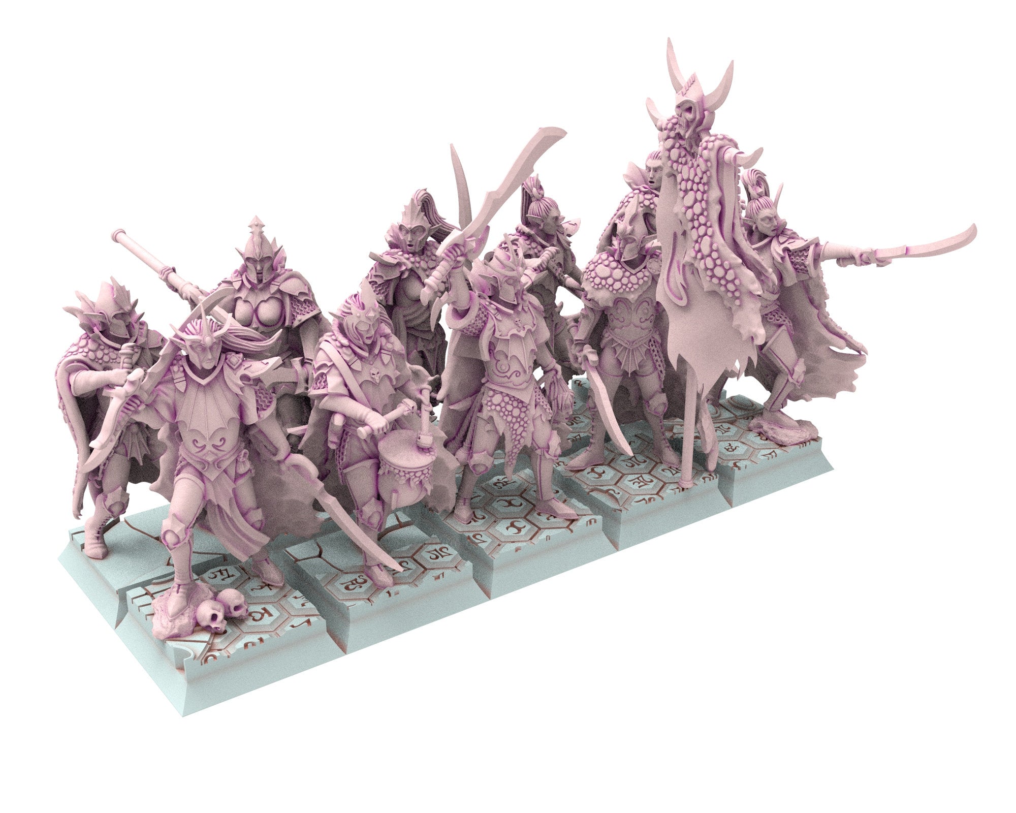 Dark Elves - 28mm Corsair Captain, dark elves, Merciless north pillars usable for 9th Age, Fantasy Battle, Oldhammer, King of war, D&D