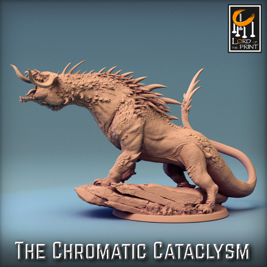 Tiamat cataclysmic - Dragonspawn Black, Tiamat DragonSpawn 3D, Lord of the Print, for Wargames, Pathfinder, Dungeons & Dragons TTRPG