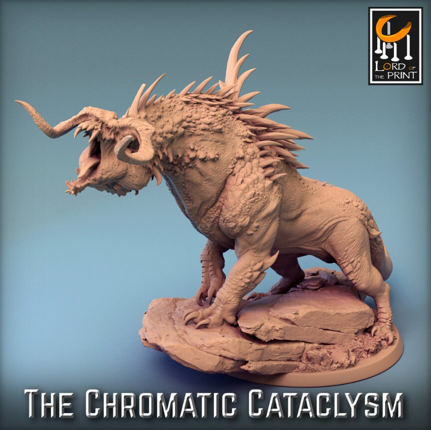 Tiamat cataclysmic - Dragonspawn Red, Tiamat DragonSpawn 3D, Lord of the Print, for Wargames, Pathfinder, Dungeons & Dragons TTRPG