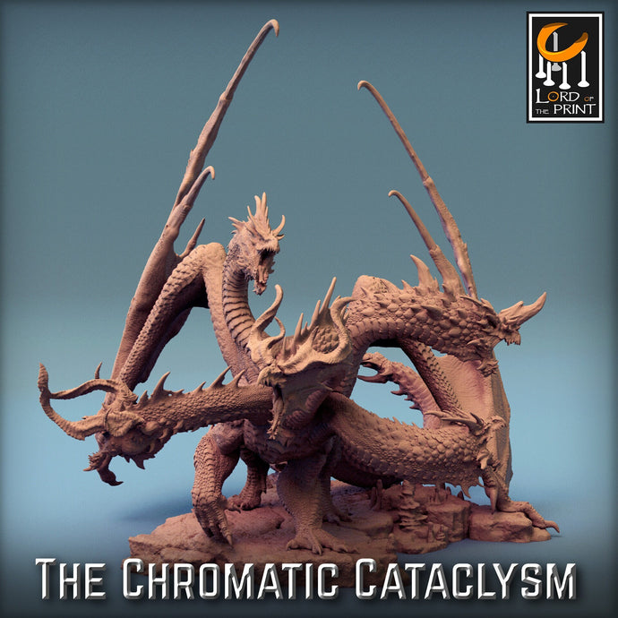 Tiamat cataclysmic - Dragonspawn Red, Tiamat DragonSpawn 3D, Lord of the Print, for Wargames, Pathfinder, Dungeons & Dragons TTRPG