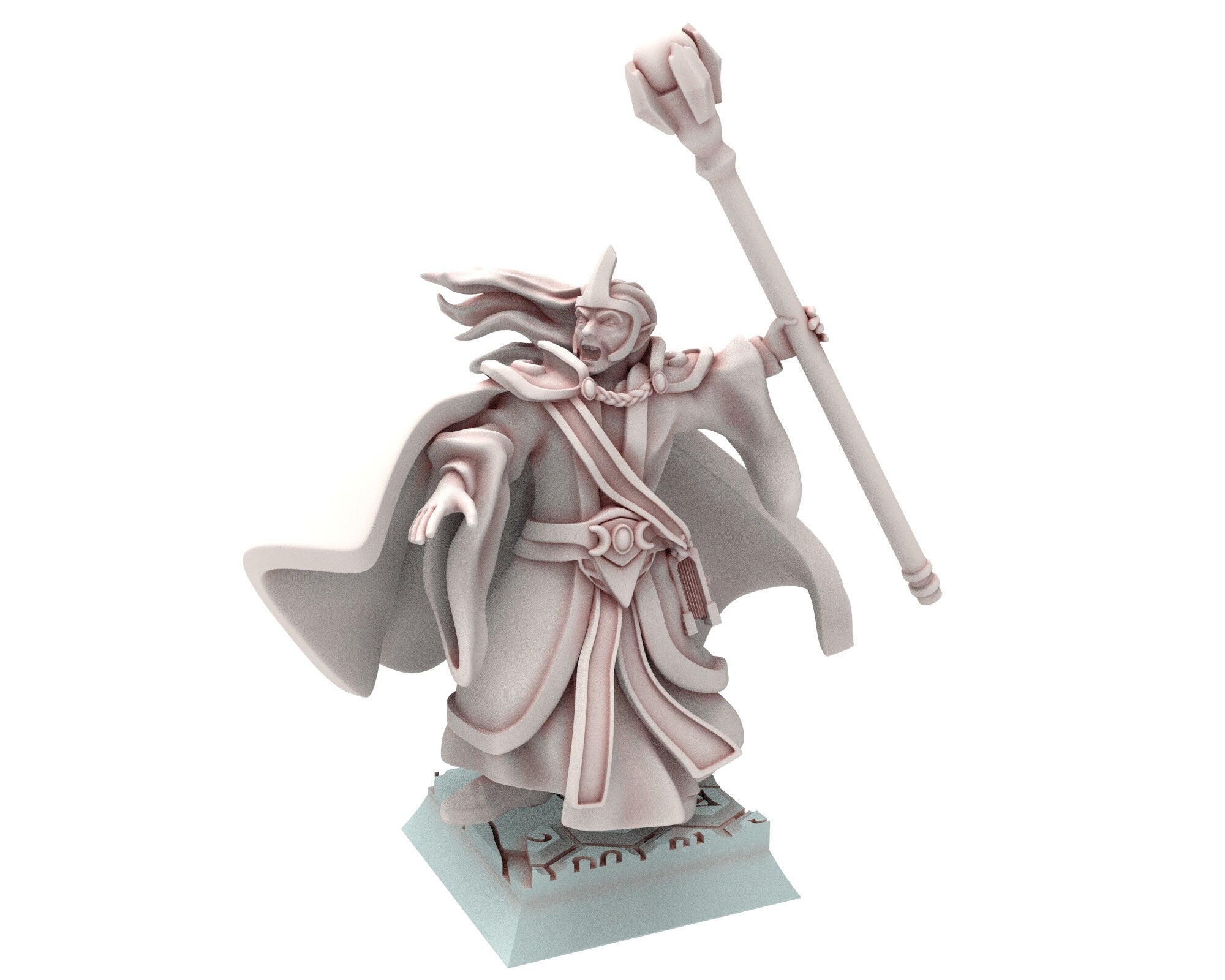 Hight Elves - 28mm Elven Magician of war V3, Fantasy elves, Insular Kingdom usable for 9th Age, Fantasy Battle, Oldhammer, King of war, D&D