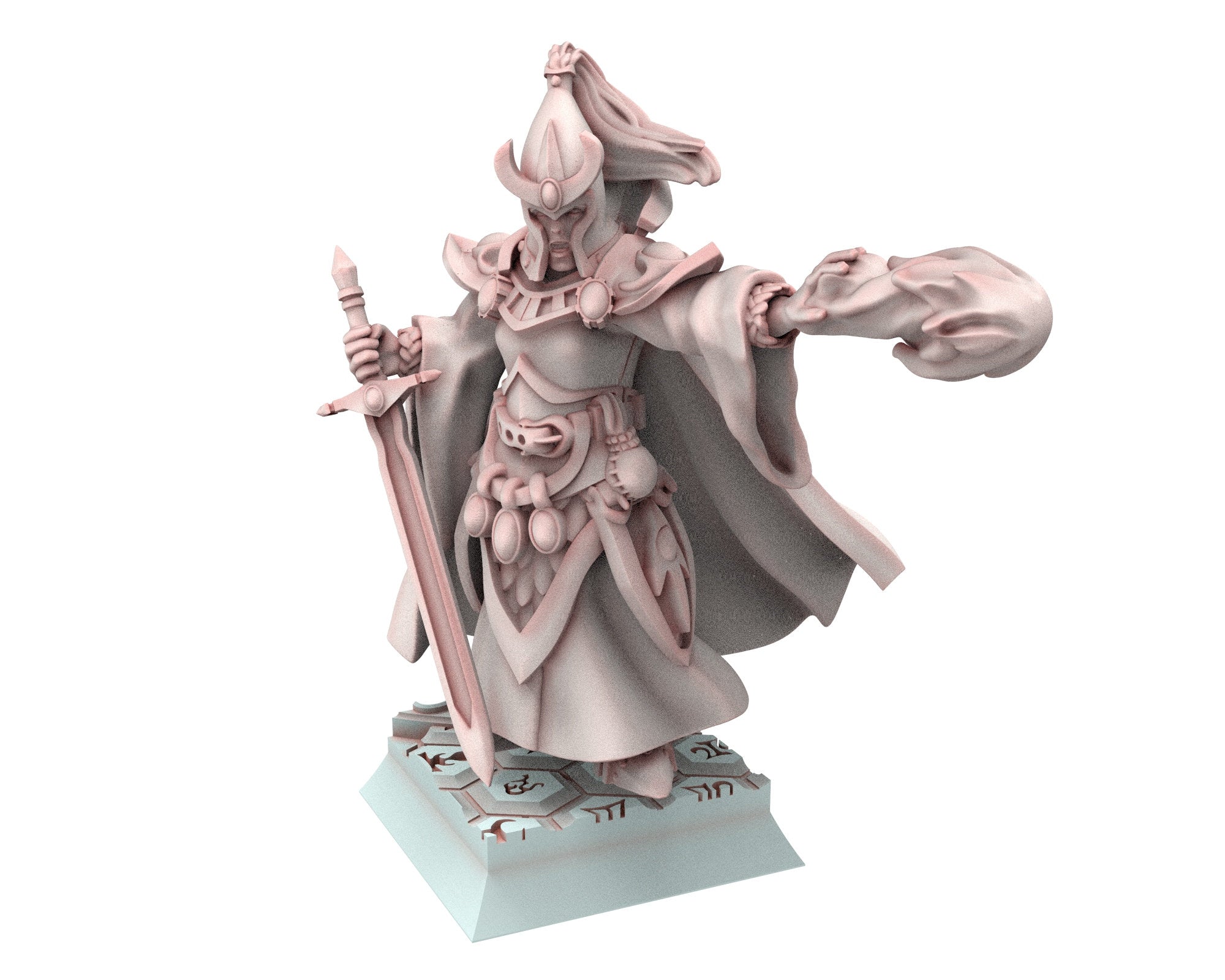 Hight Elves - 28mm Elven Princess of war V1, Fantasy elves, Insular Kingdom usable for 9th Age, Fantasy Battle, Oldhammer, King of war, D&D