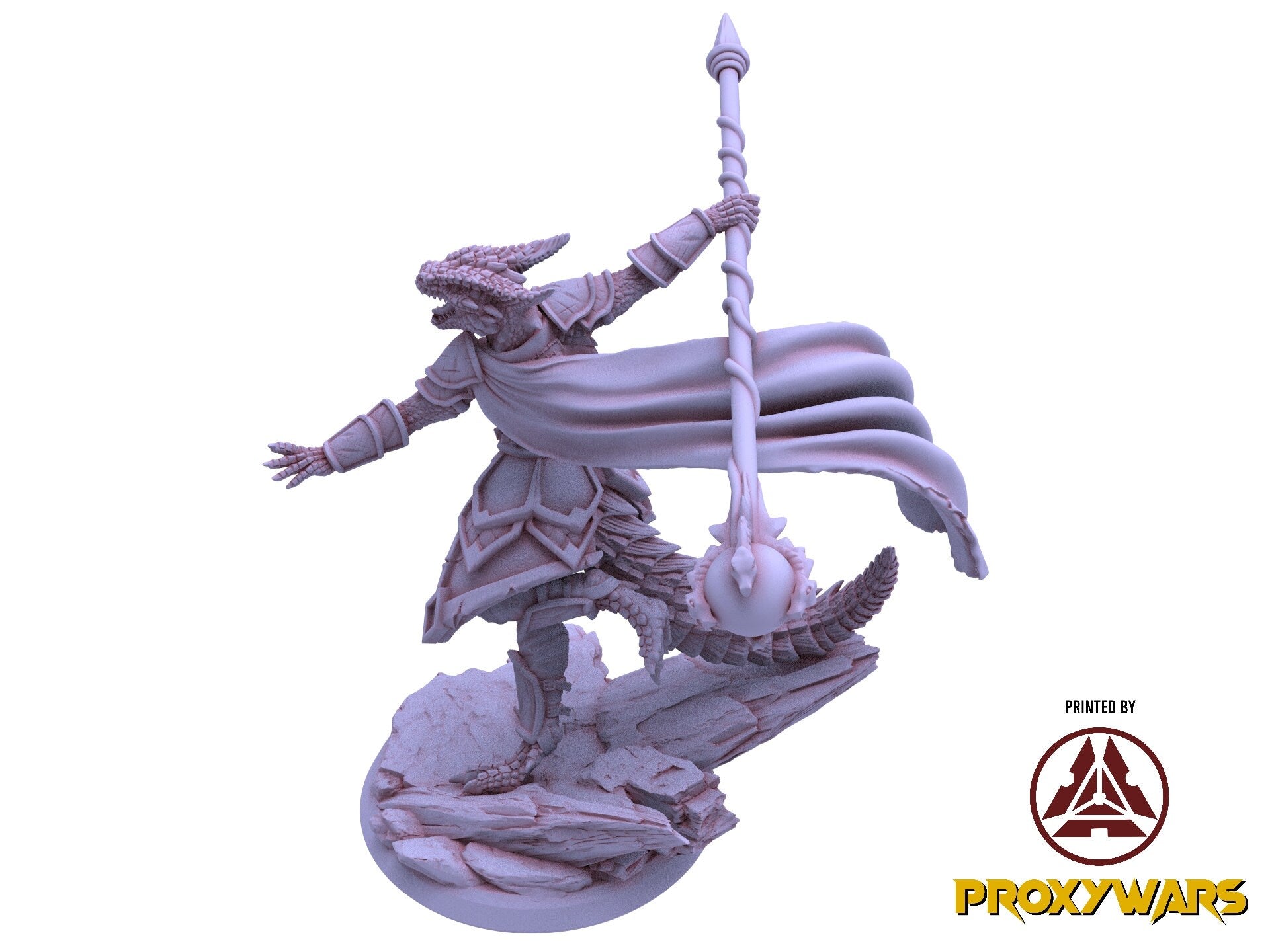 Shadowbound Knights - Bolgra, Dragonborn Sorceress, The Nightfall Cult, Hero, Flesh of Gods, for Wargames, Dungeons & Dragons TTRPG