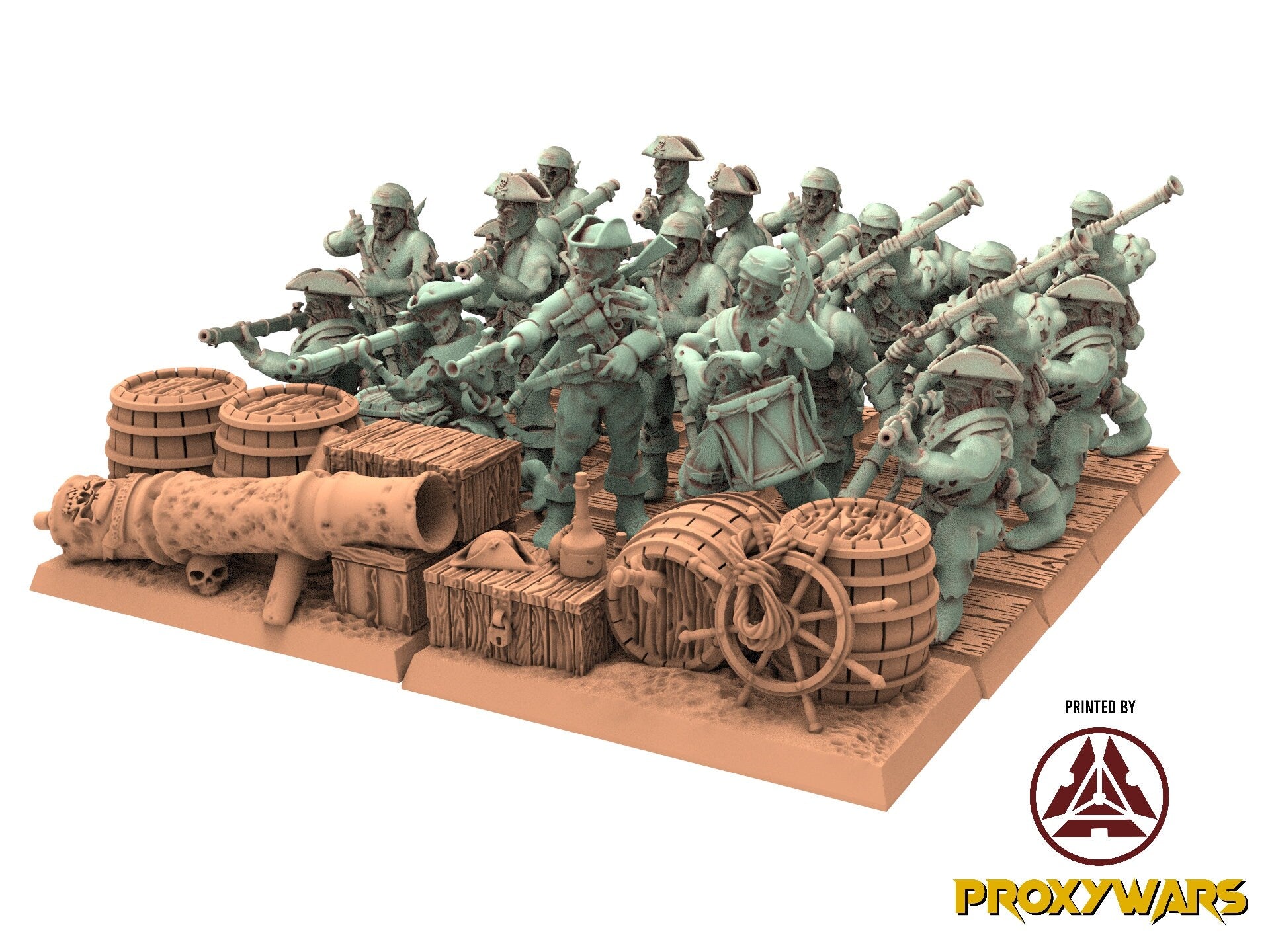 Zombie Pirates - Zombie Pirates Falconets, The dreaded Zombie Pirates usable for 9th Age, Fantasy Battle, Oldhammer, King of war, D&D