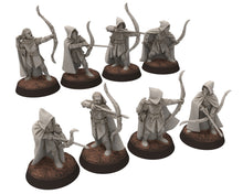 Load image into Gallery viewer, Darkwood - Rangers Wood elves Warriors Banner with Bows, Middle rings miniatures for wargame D&amp;D, LOTR, Medbury miniatures
