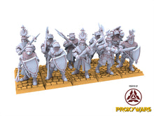 Load image into Gallery viewer, Arthurian Knights - Knights of Gallia on Foot, for Oldhammer, 9th age, Highlands Miniatures
