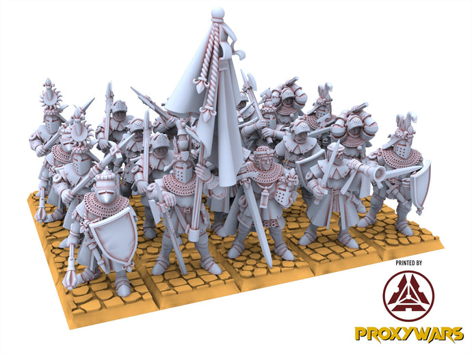 Arthurian Knights - Knights of Gallia on Foot, for Oldhammer, 9th age, Highlands Miniatures