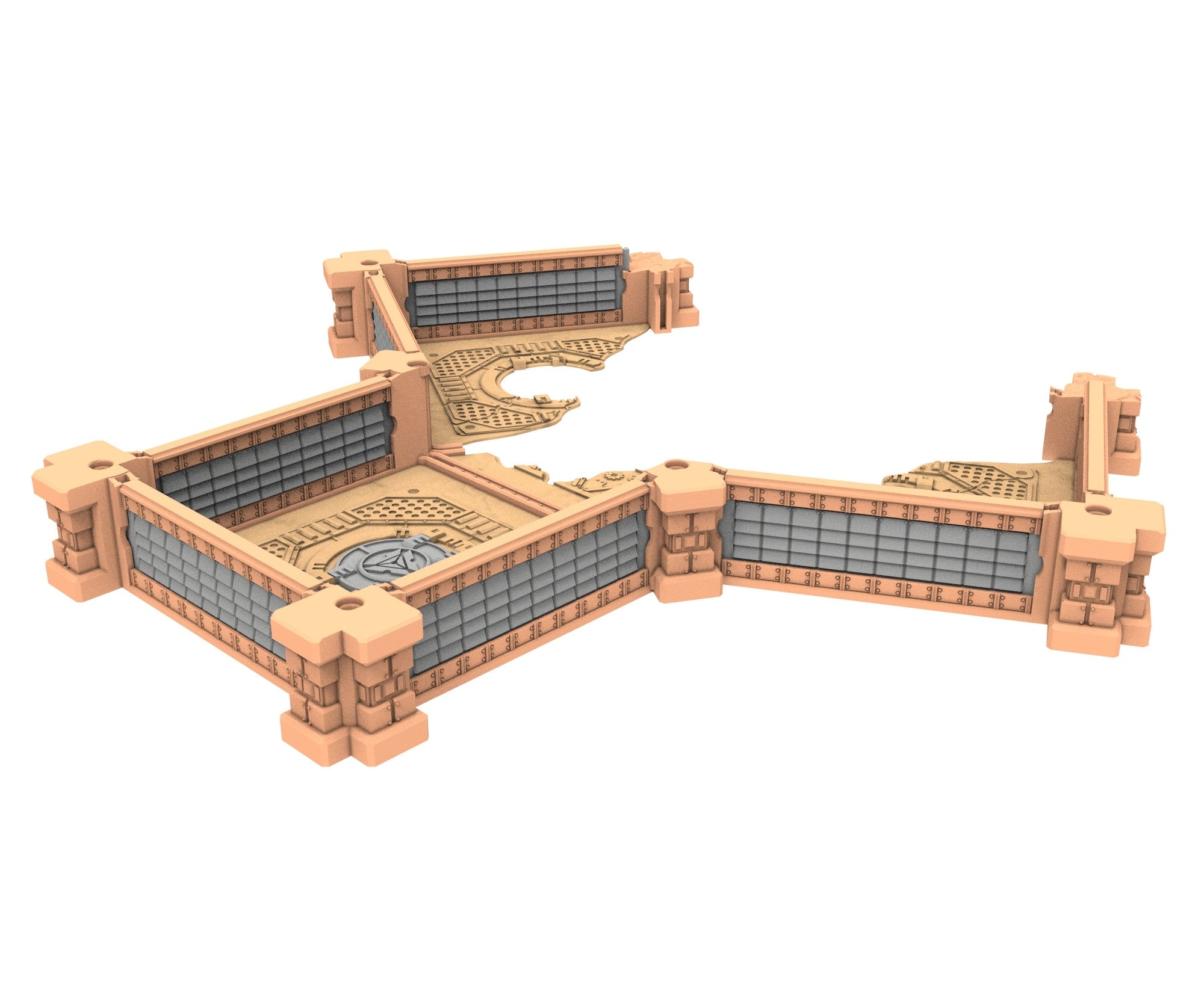 Military Ruined building printed in PLA and resin usable for warmachine, Damocles, One Page Rule, Firefight, infinity, scifi wargame...