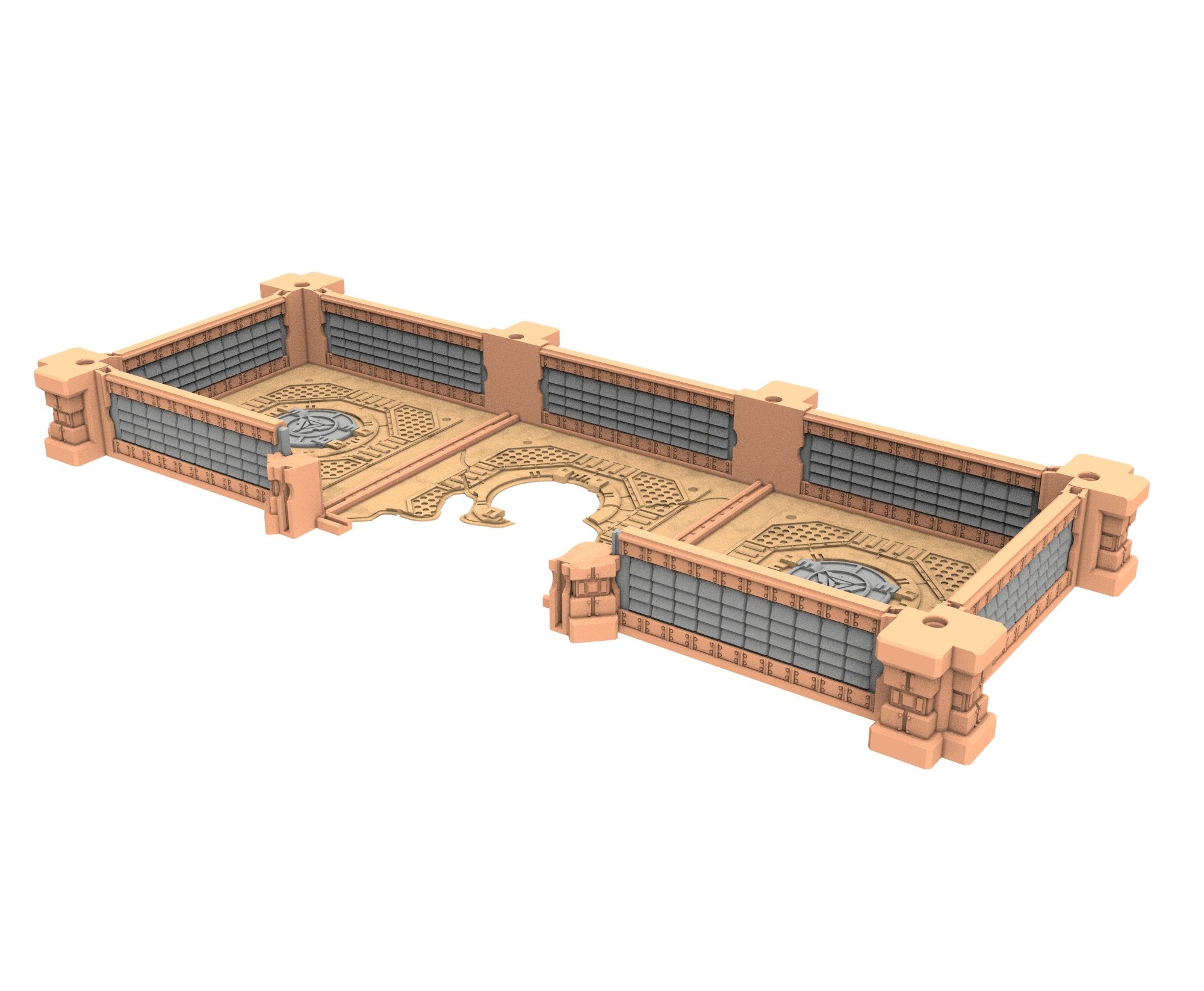 Military Ruined building printed in PLA and resin usable for warmachine, Damocles, One Page Rule, Firefight, infinity, scifi wargame...