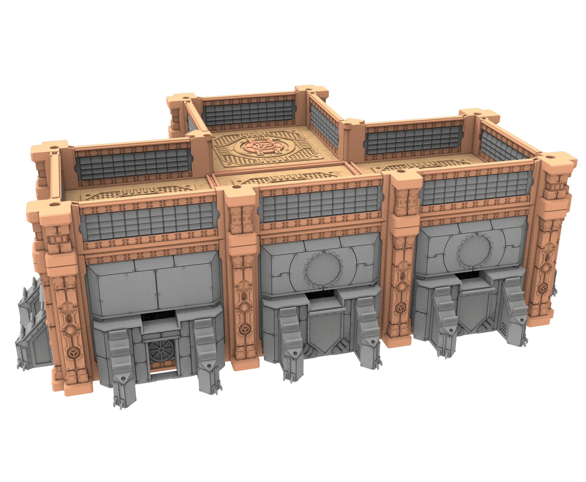 Military building printed in PLA and resin usable for warmachine, Damocles, One Page Rule, Firefight, infinity, scifi wargame...