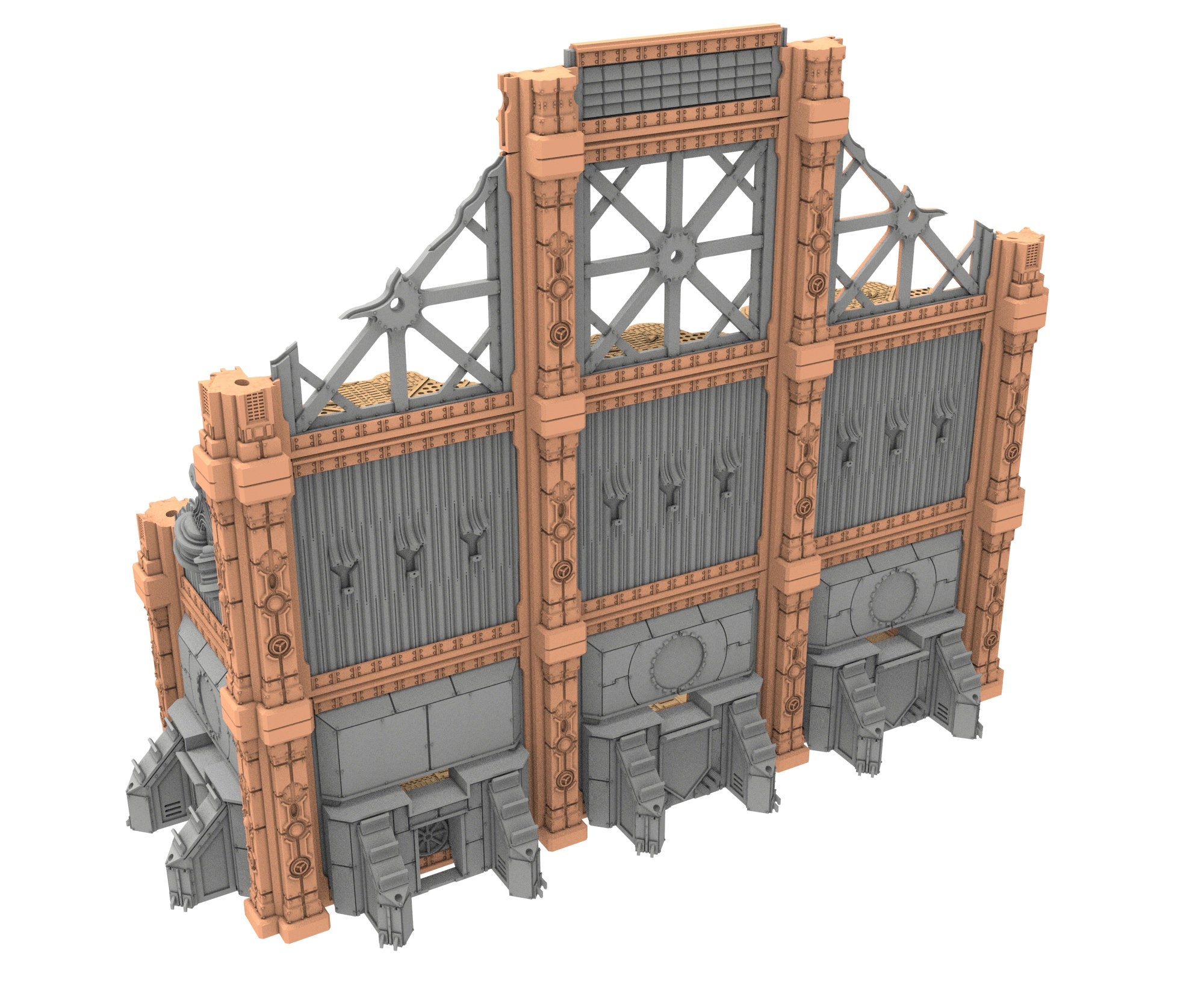 Military Ruined building printed in PLA and resin usable for warmachine, Damocles, One Page Rule, Firefight, infinity, scifi wargame...