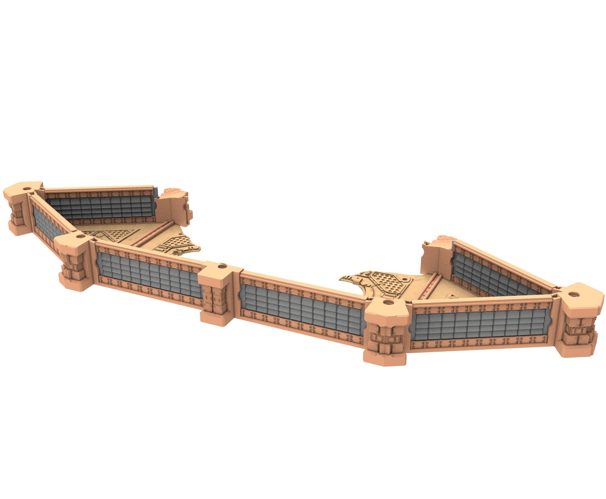 Military Ruined building printed in PLA and resin usable for warmachine, Damocles, One Page Rule, Firefight, infinity, scifi wargame...