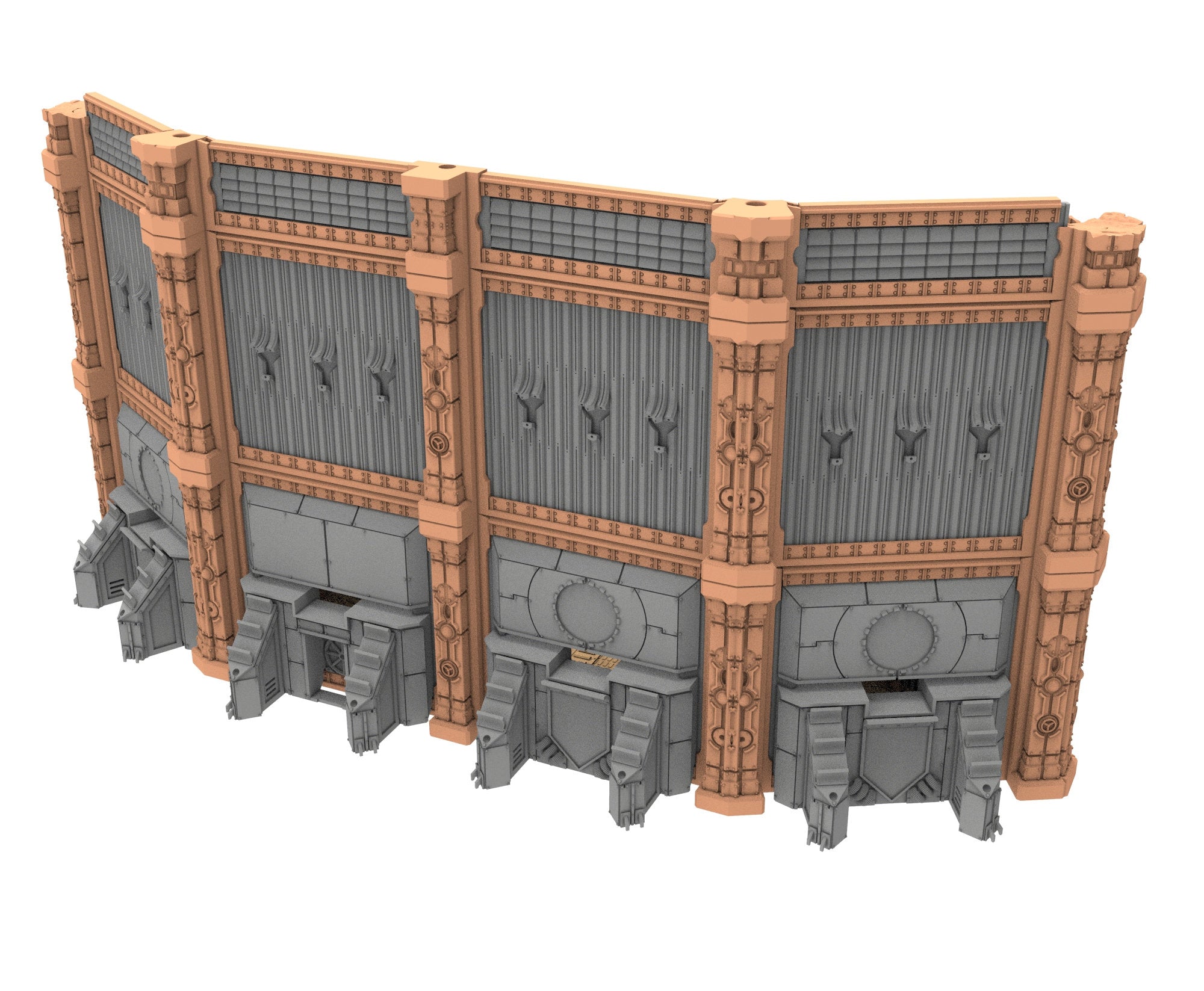 Military Ruined building printed in PLA and resin usable for warmachine, Damocles, One Page Rule, Firefight, infinity, scifi wargame...