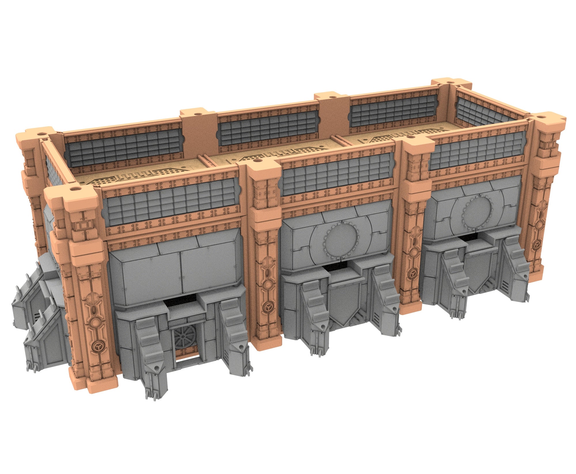 Military building printed in PLA and resin usable for warmachine, Damocles, One Page Rule, Firefight, infinity, scifi wargame...