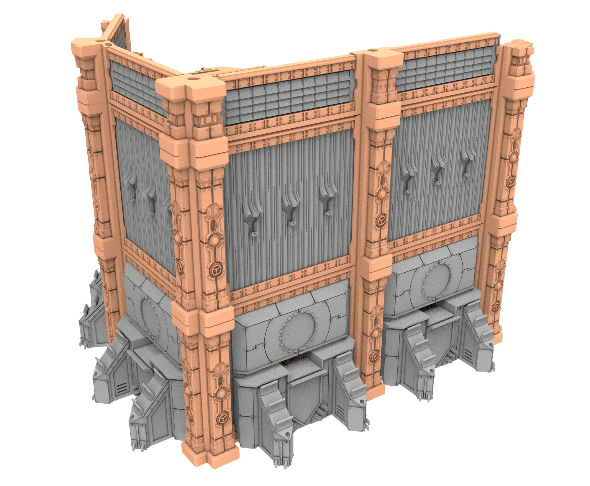 Military Ruined building printed in PLA and resin usable for warmachine, Damocles, One Page Rule, Firefight, infinity, scifi wargame...