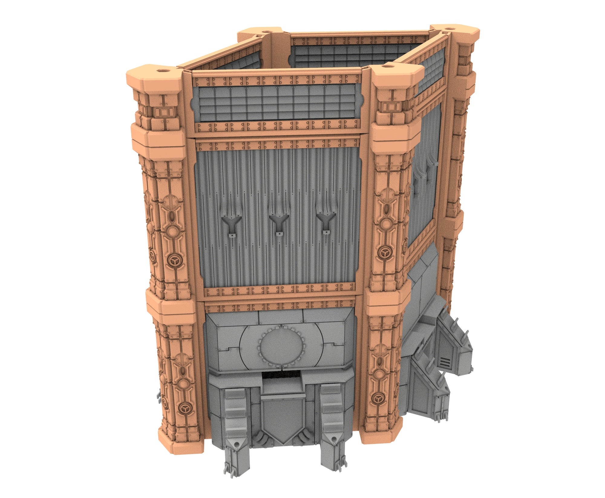 Military building printed in PLA and resin usable for warmachine, Damocles, One Page Rule, Firefight, infinity, scifi wargame...