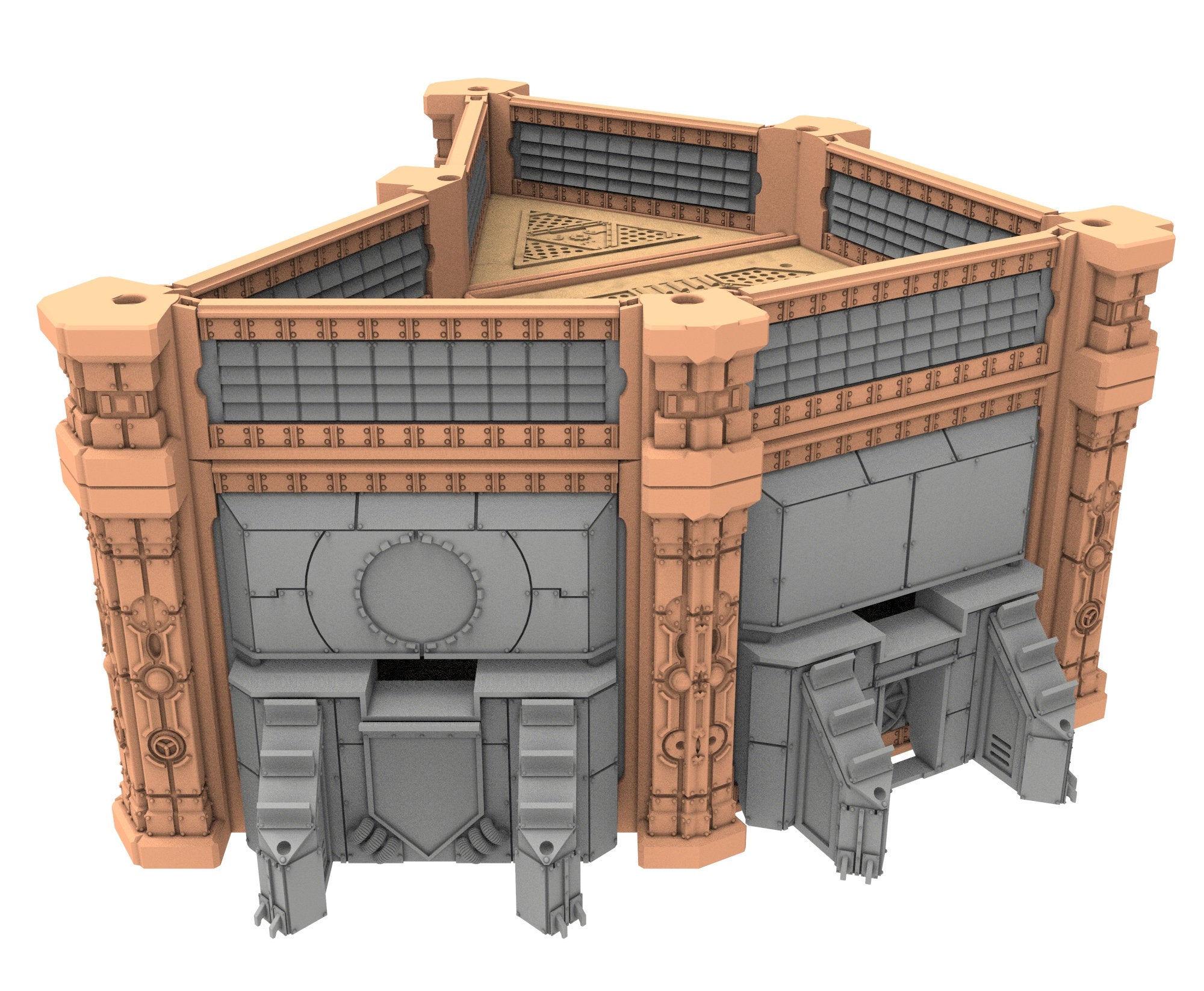 Military building printed in PLA and resin usable for warmachine, Damocles, One Page Rule, Firefight, infinity, scifi wargame...