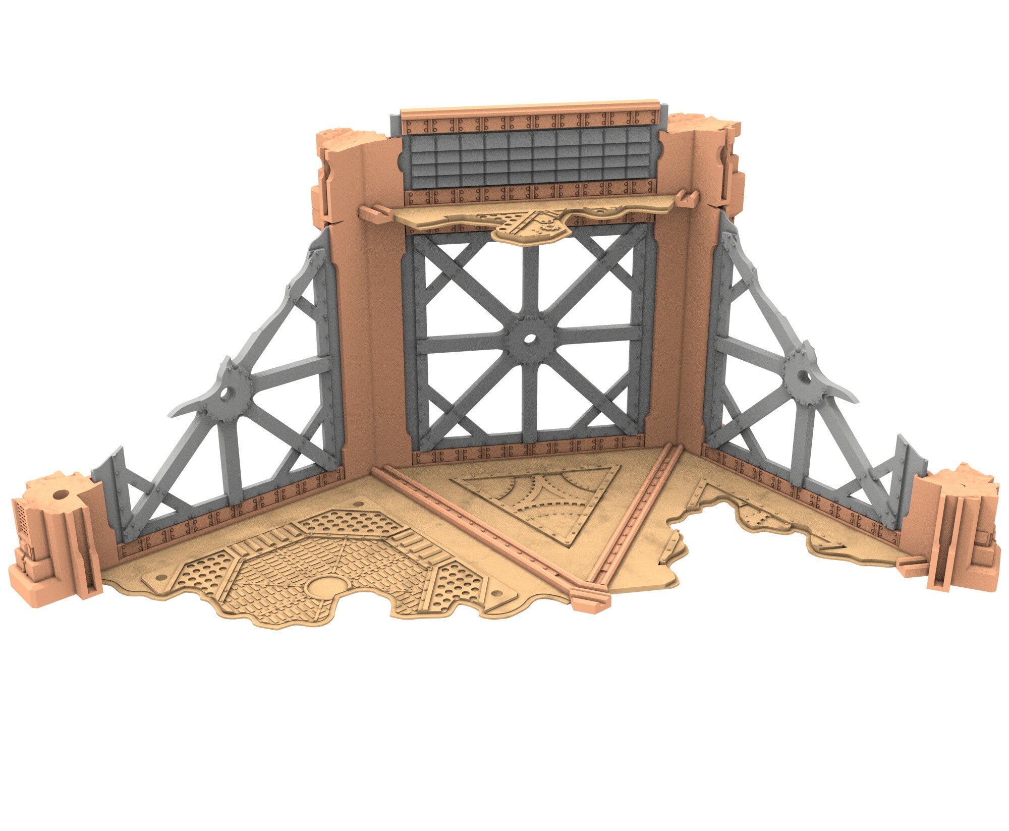 Military Ruined building printed in PLA and resin usable for warmachine, Damocles, One Page Rule, Firefight, infinity, scifi wargame...