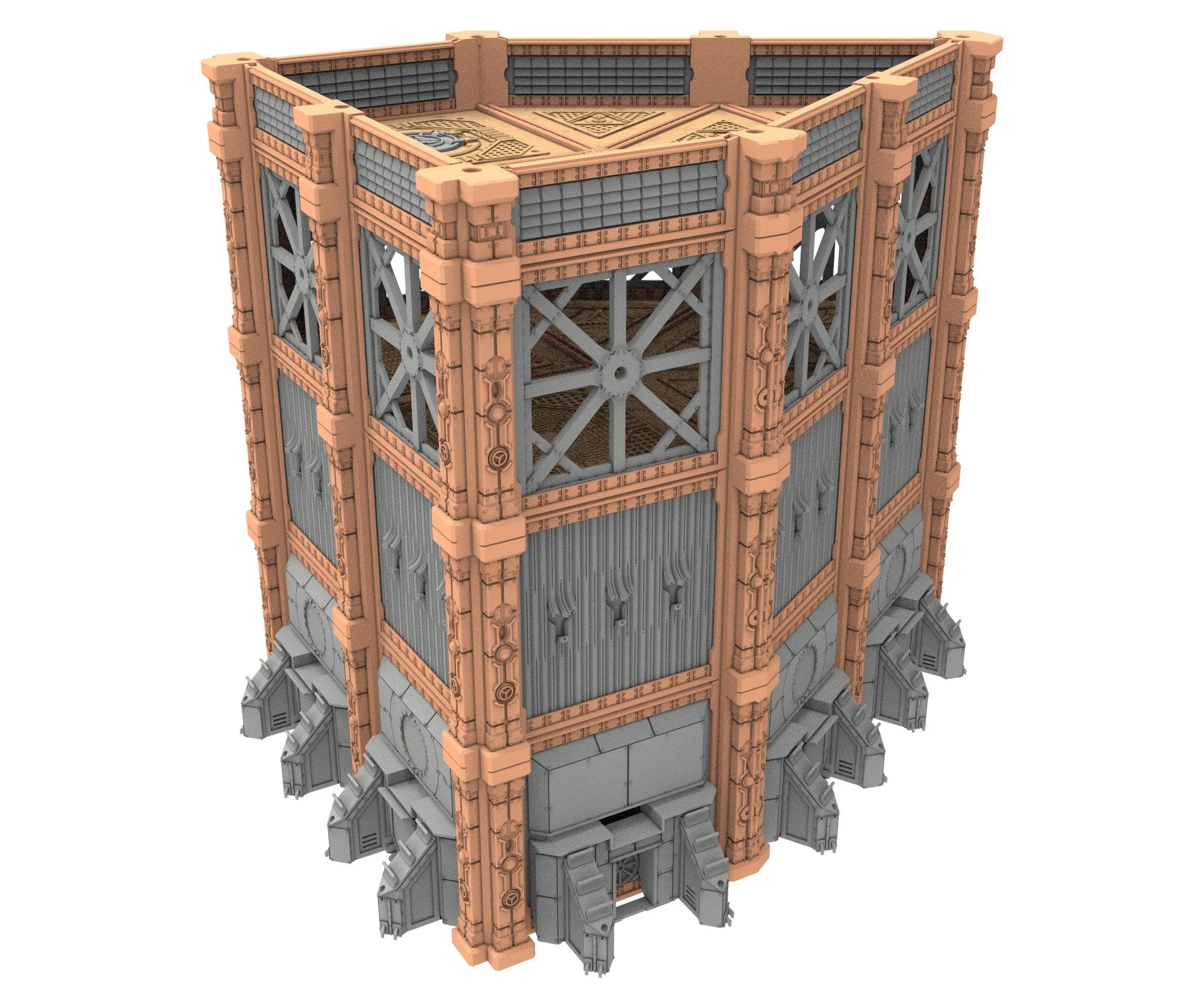 Military building printed in PLA and resin usable for warmachine, Damocles, One Page Rule, Firefight, infinity, scifi wargame...