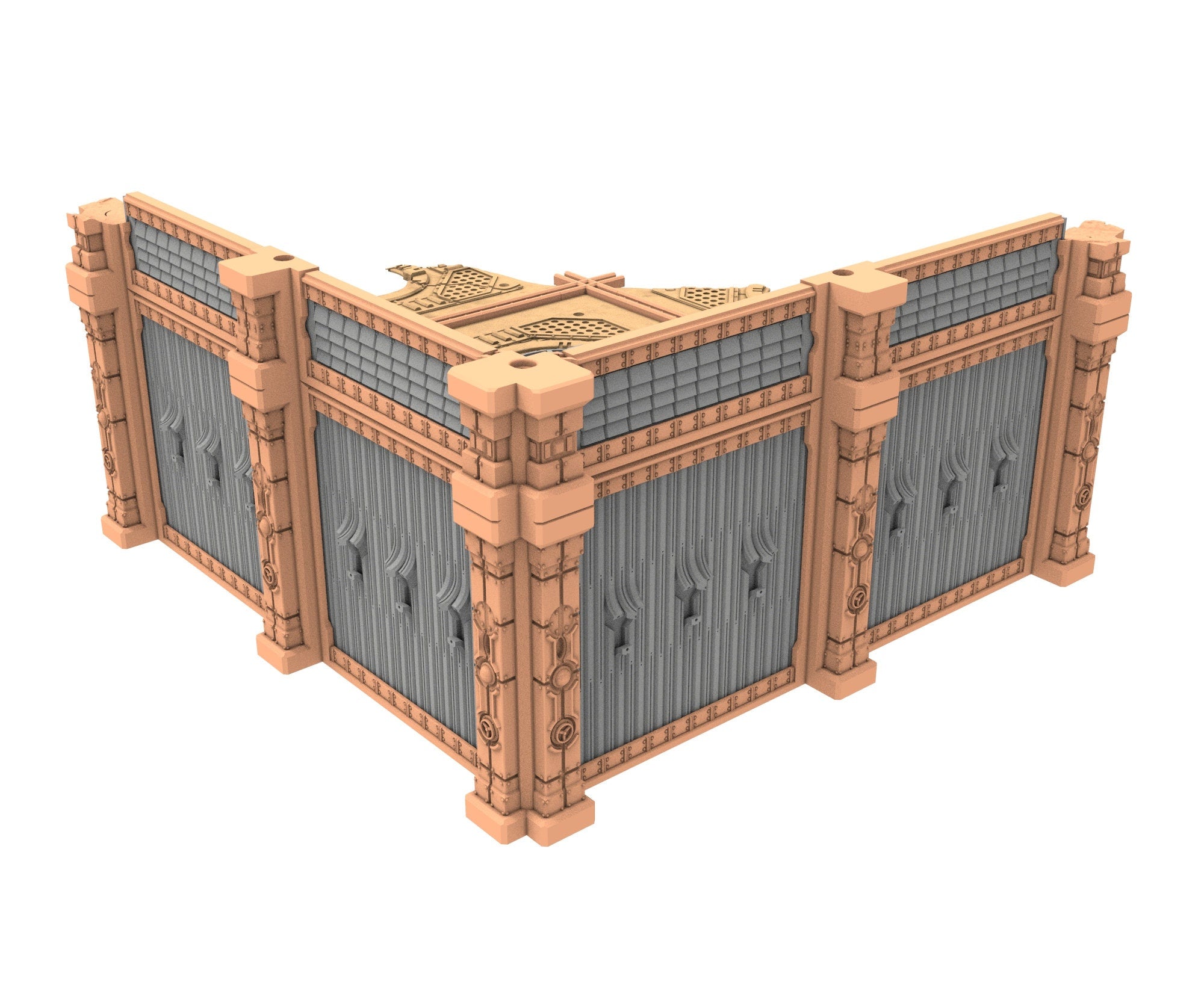 Military Ruined building printed in PLA and resin usable for warmachine, Damocles, One Page Rule, Firefight, infinity, scifi wargame...