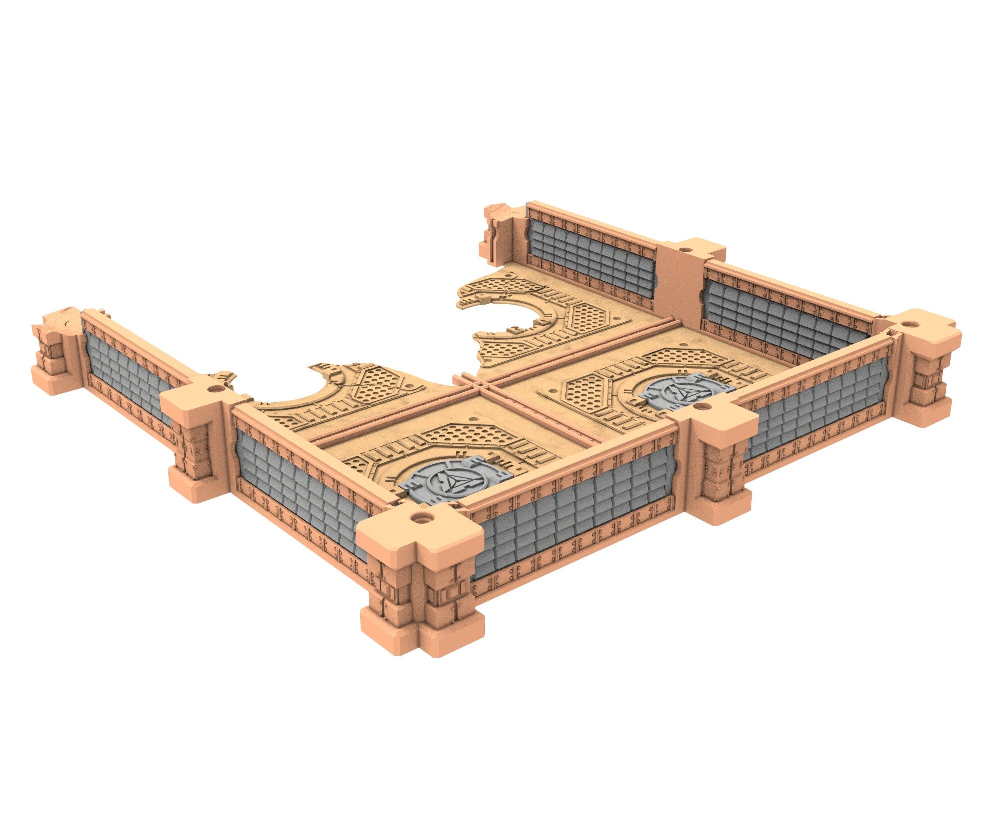 Military Ruined building printed in PLA and resin usable for warmachine, Damocles, One Page Rule, Firefight, infinity, scifi wargame...