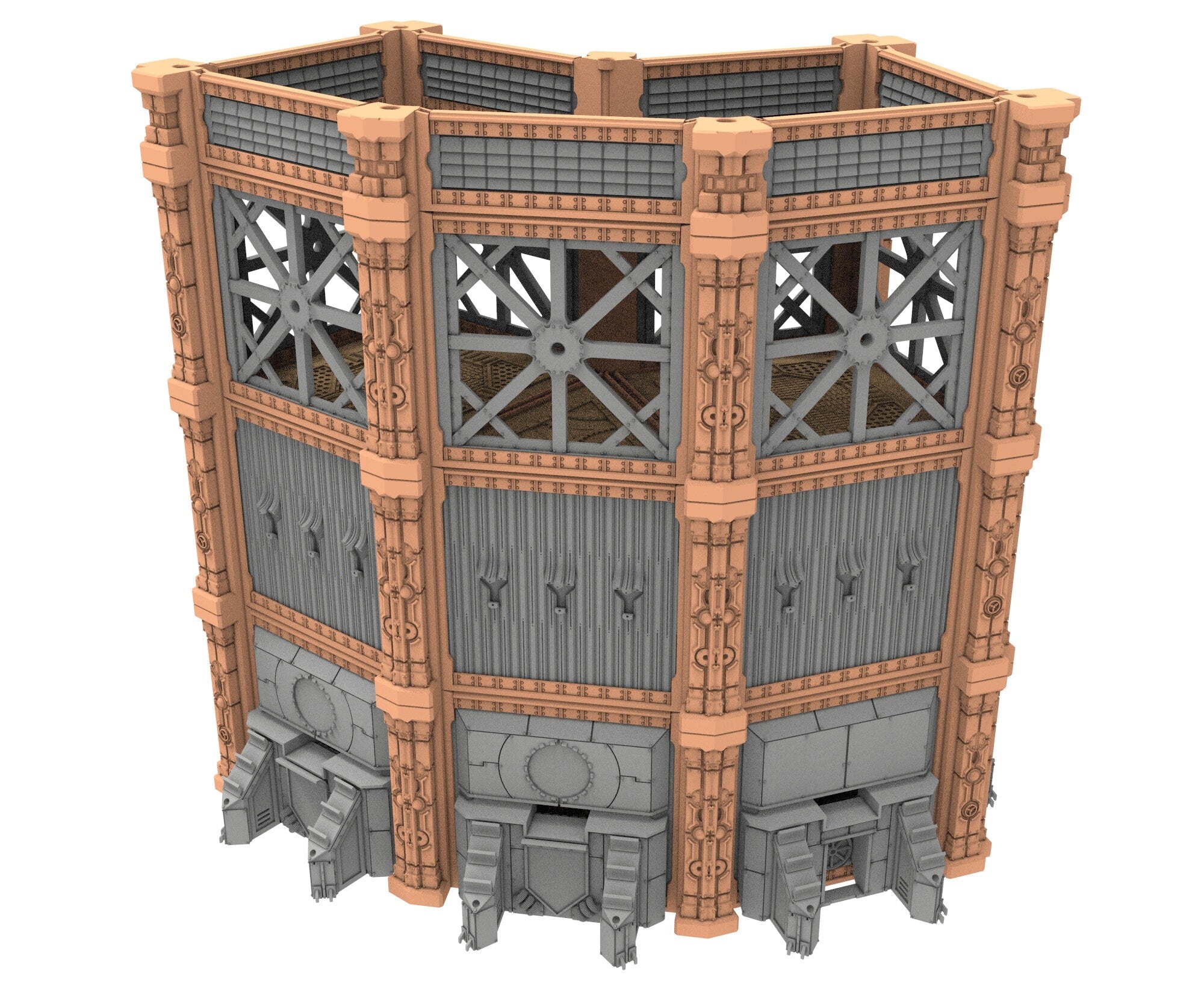 Military building printed in PLA and resin usable for warmachine, Damocles, One Page Rule, Firefight, infinity, scifi wargame...