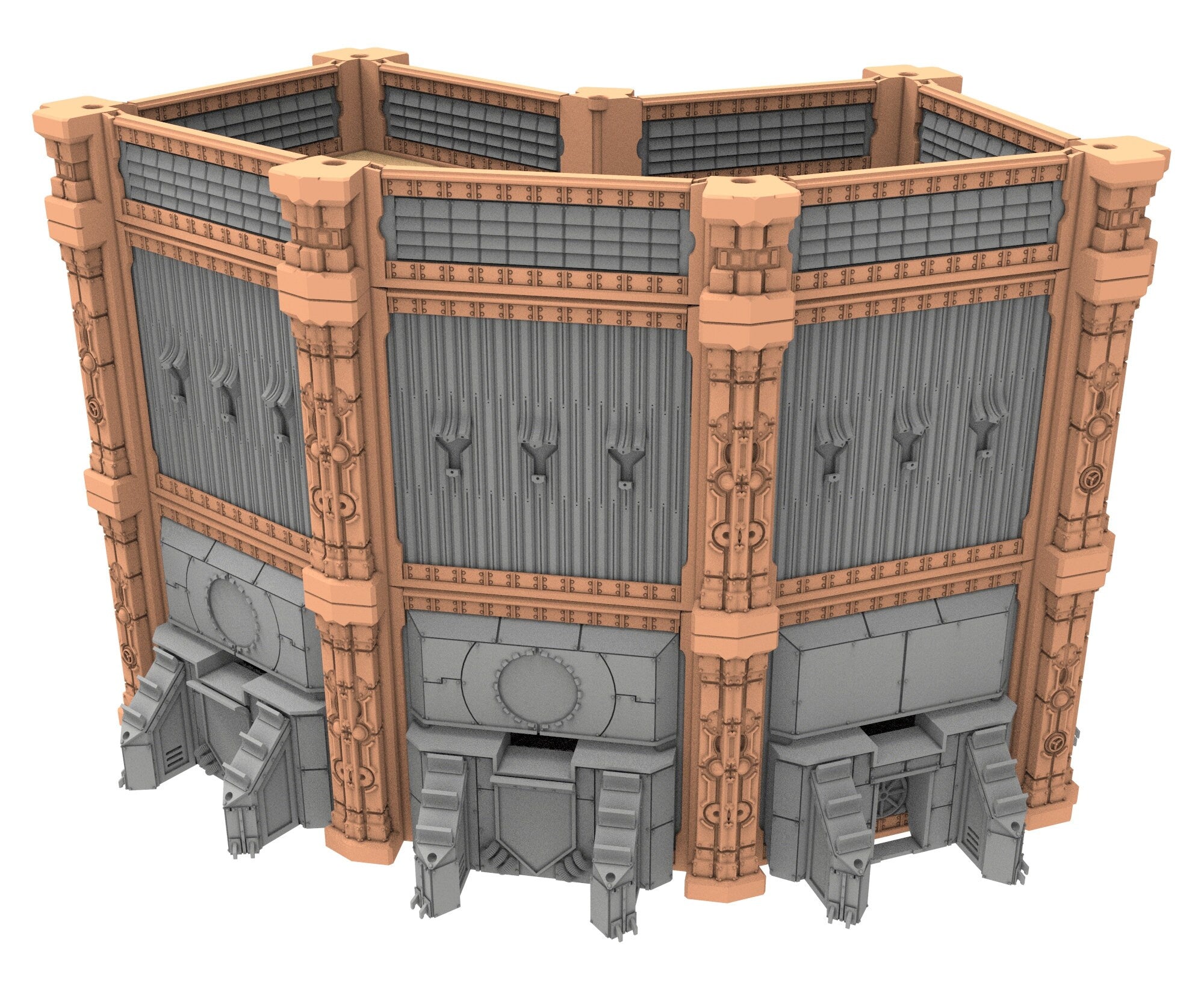 Military building printed in PLA and resin usable for warmachine, Damocles, One Page Rule, Firefight, infinity, scifi wargame...