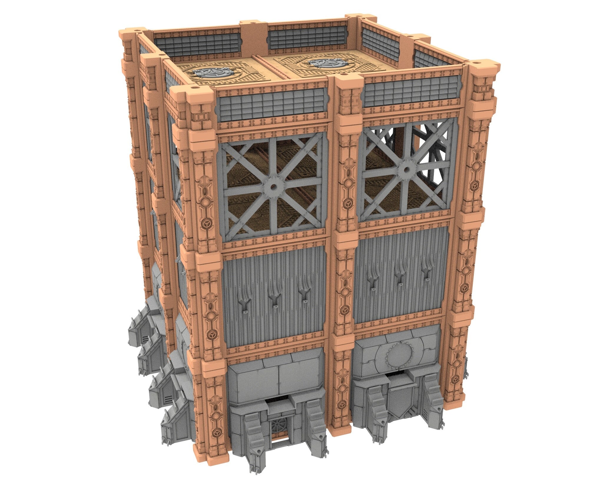 Military building printed in PLA and resin usable for warmachine, Damocles, One Page Rule, Firefight, infinity, scifi wargame...