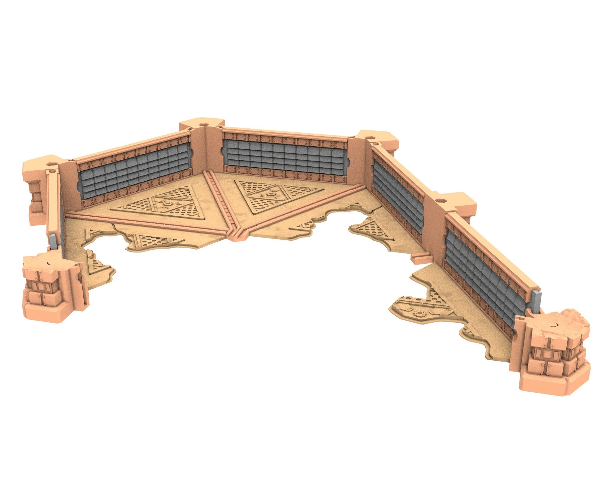 Military Ruined building printed in PLA and resin usable for warmachine, Damocles, One Page Rule, Firefight, infinity, scifi wargame...