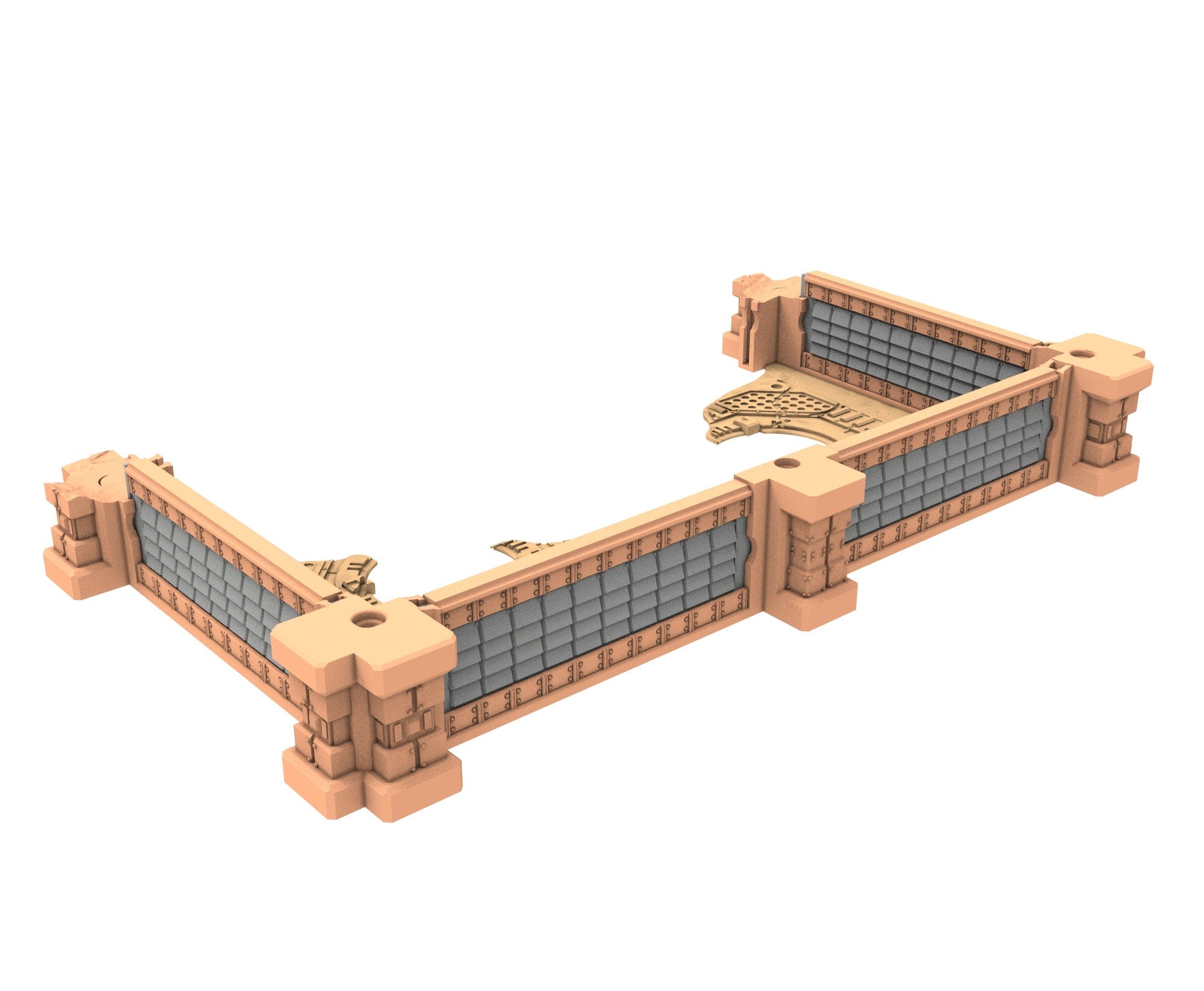 Military Ruined building printed in PLA and resin usable for warmachine, Damocles, One Page Rule, Firefight, infinity, scifi wargame...