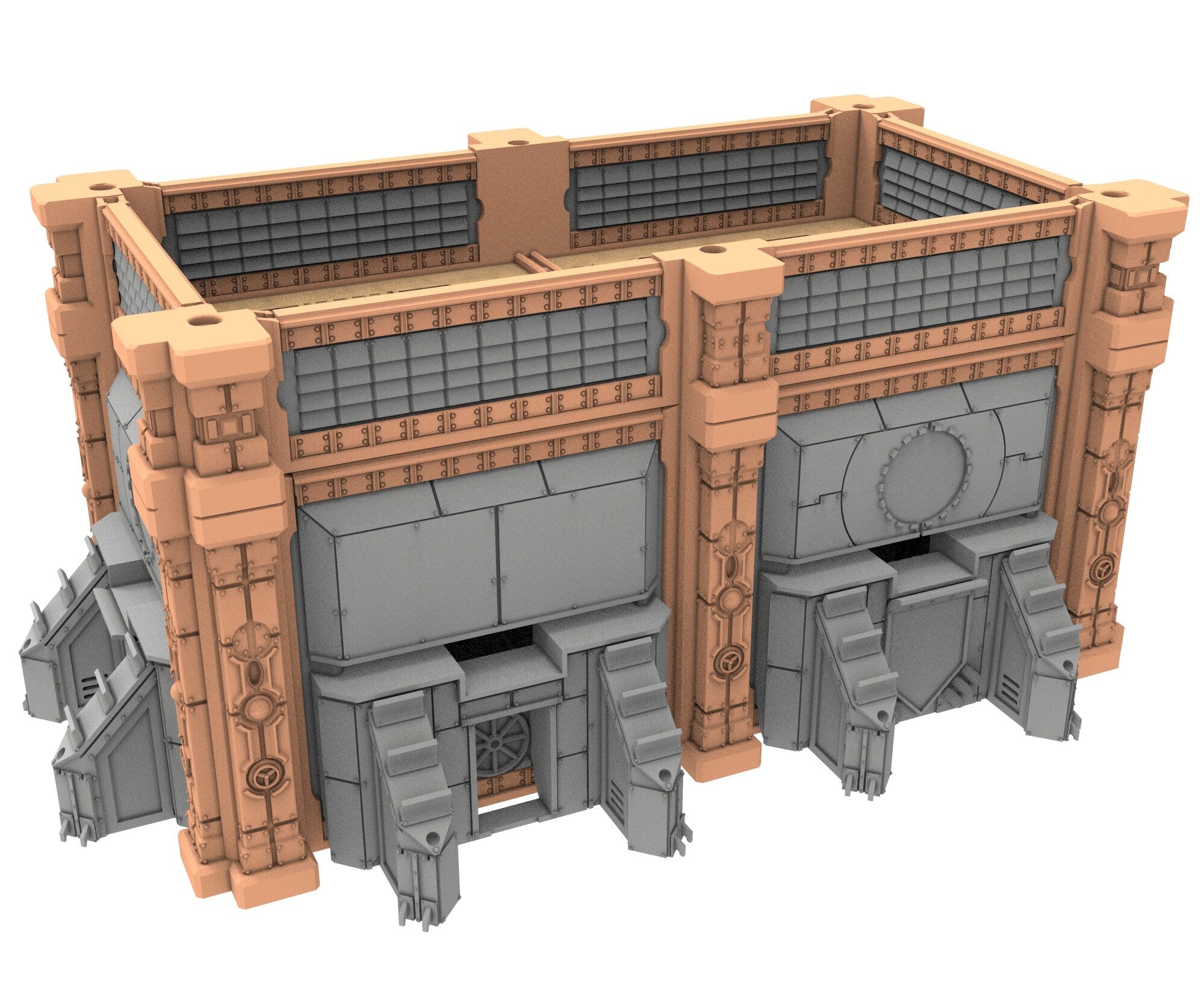 Military building printed in PLA and resin usable for warmachine, Damocles, One Page Rule, Firefight, infinity, scifi wargame...