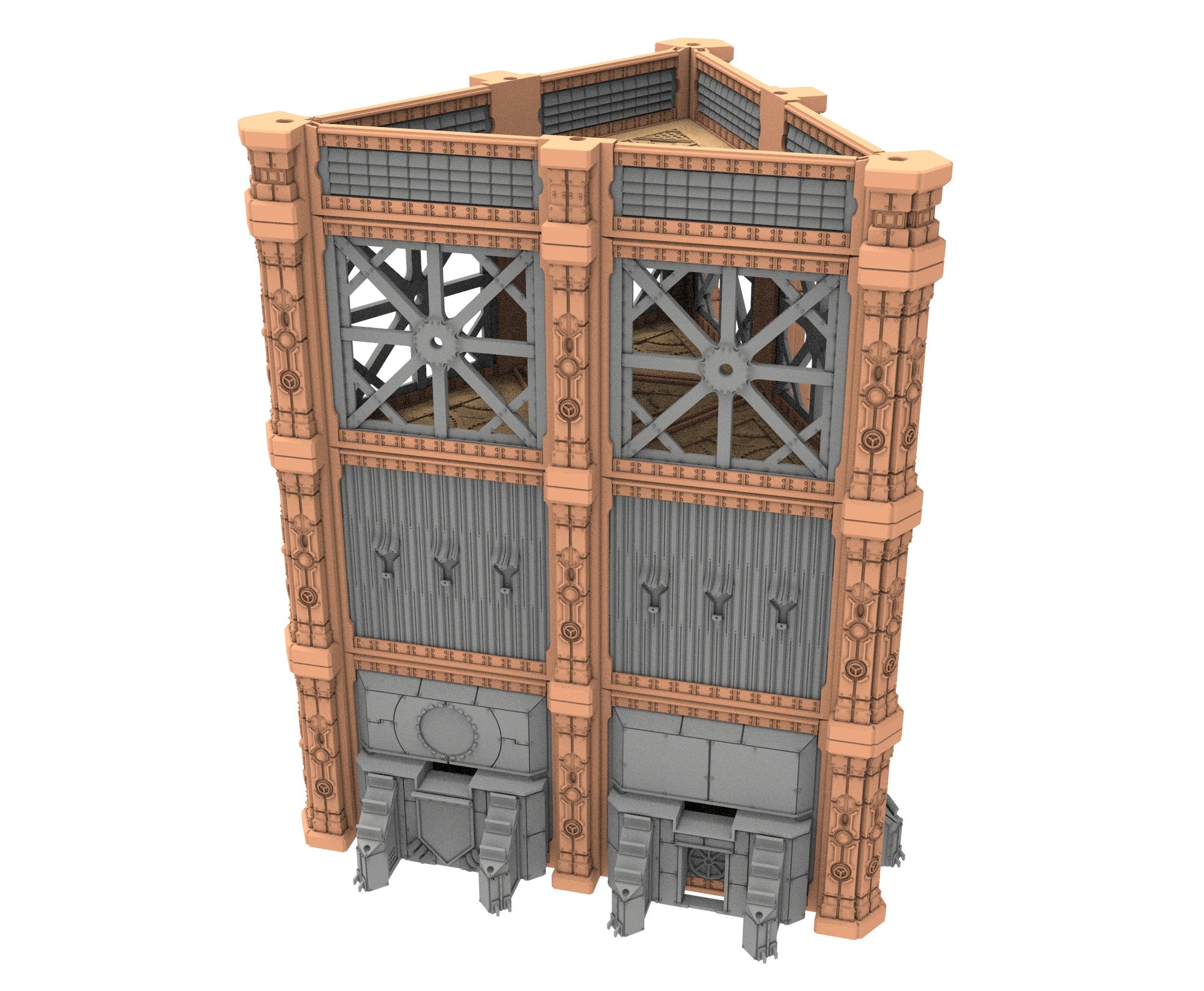 Military building printed in PLA and resin usable for warmachine, Damocles, One Page Rule, Firefight, infinity, scifi wargame...