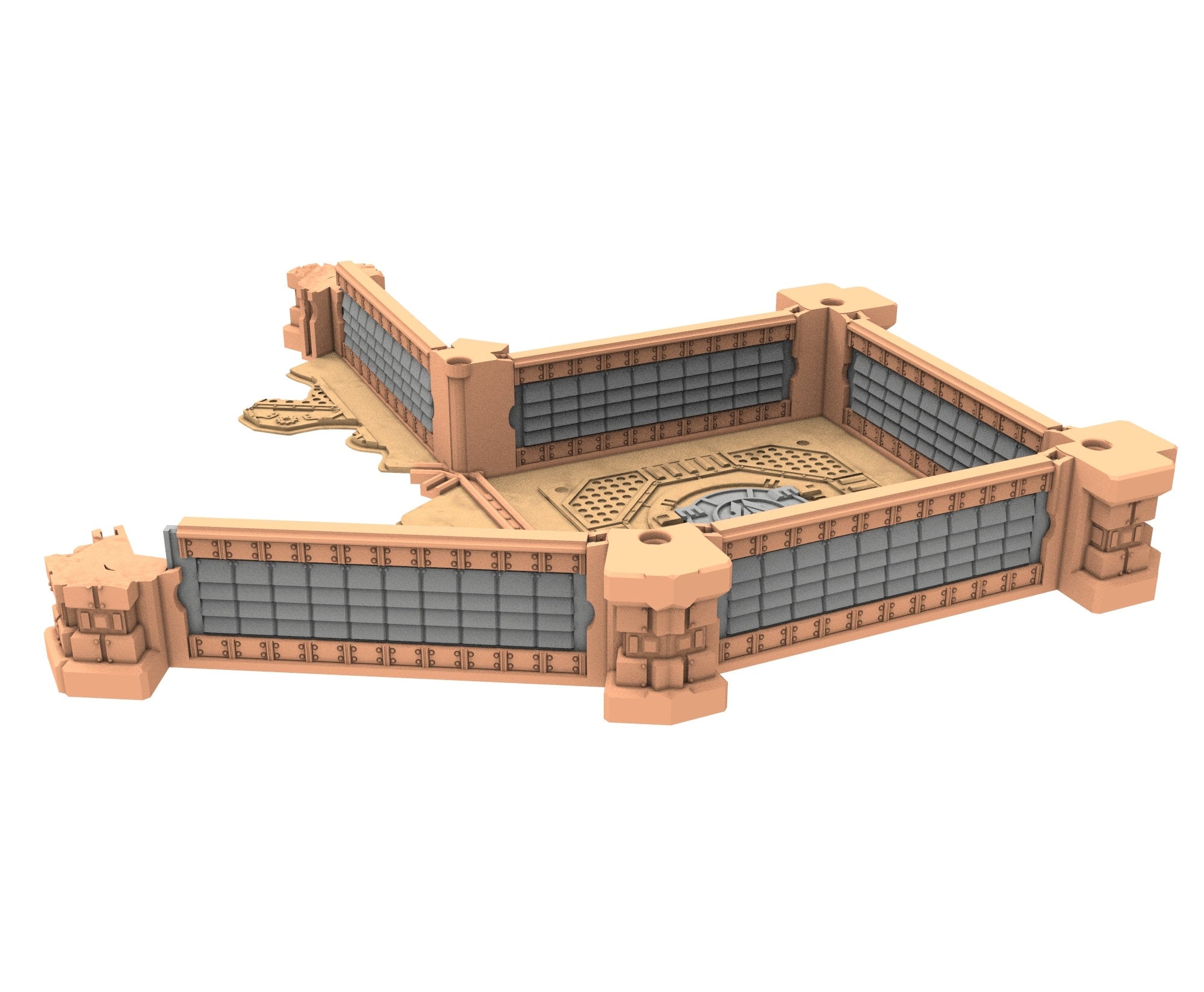 Military Ruined building printed in PLA and resin usable for warmachine, Damocles, One Page Rule, Firefight, infinity, scifi wargame...