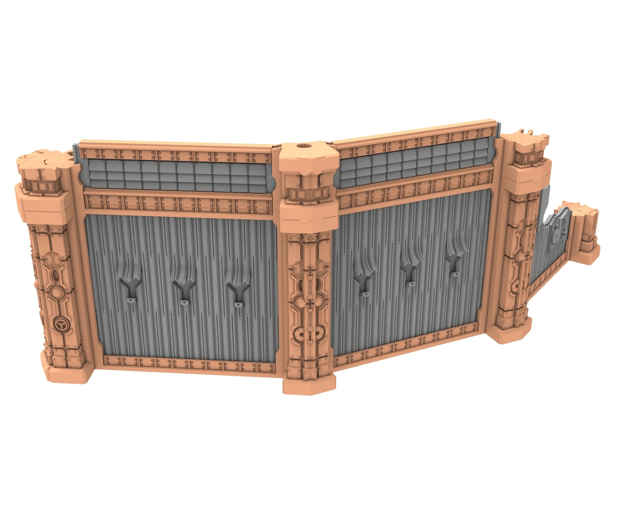 Military Ruined building printed in PLA and resin usable for warmachine, Damocles, One Page Rule, Firefight, infinity, scifi wargame...