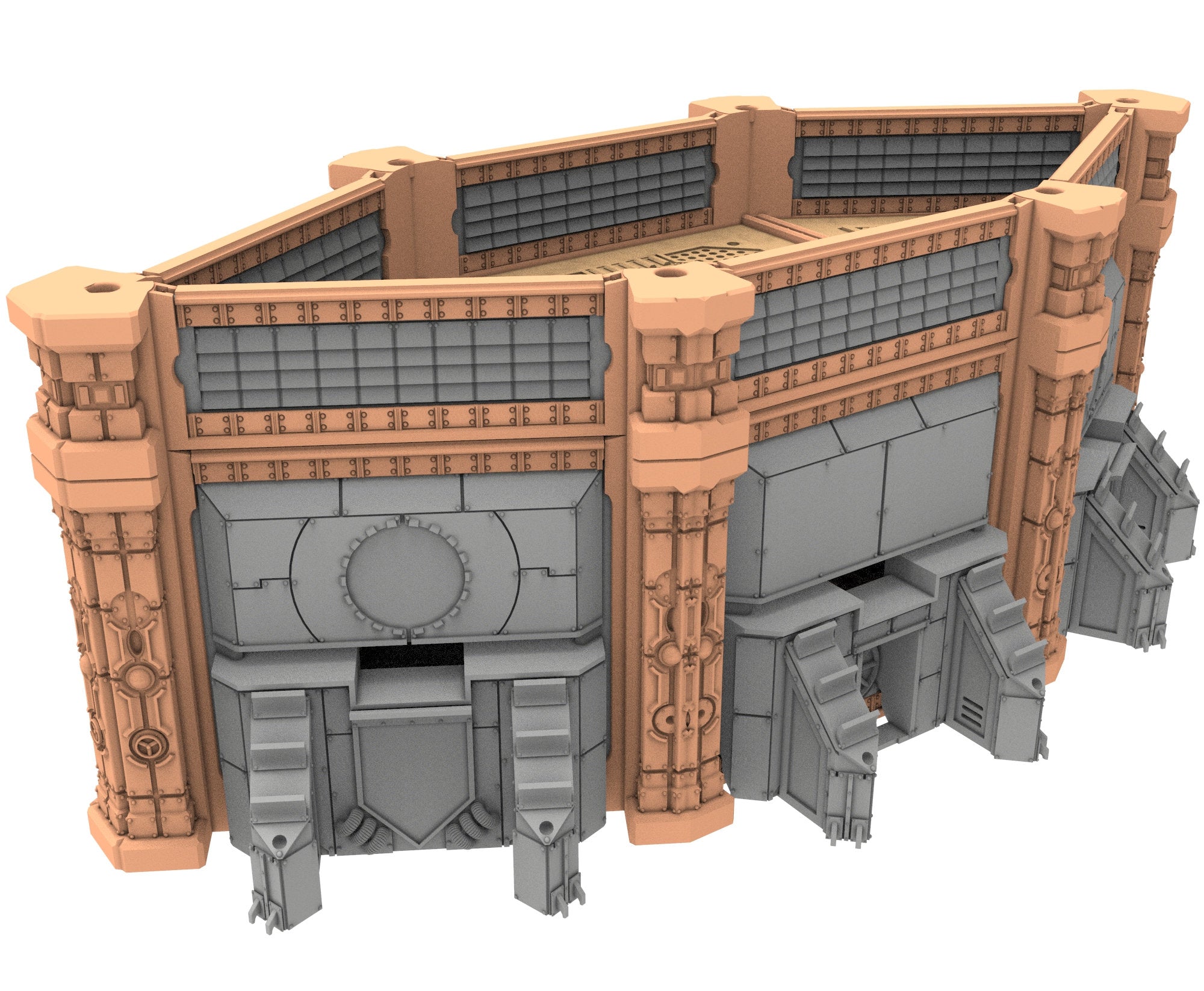 Military building printed in PLA and resin usable for warmachine, Damocles, One Page Rule, Firefight, infinity, scifi wargame...