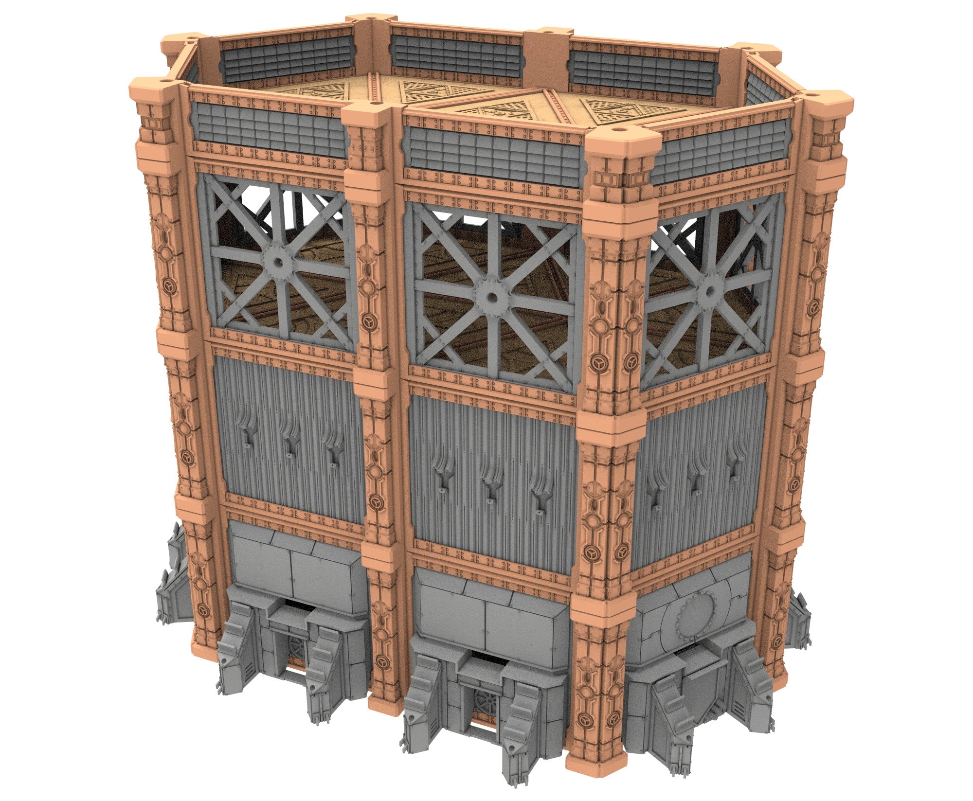 Military building printed in PLA and resin usable for warmachine, Damocles, One Page Rule, Firefight, infinity, scifi wargame...