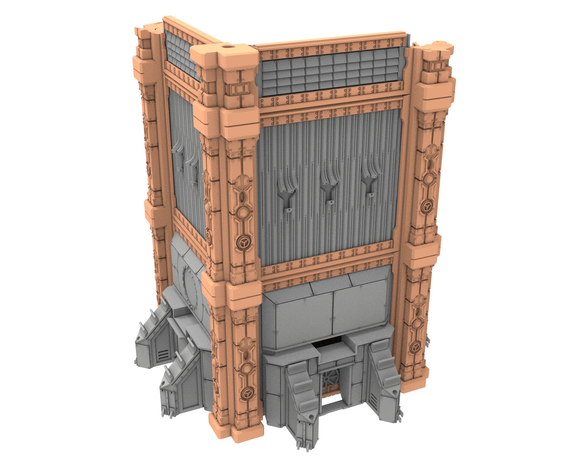 Military Ruined building printed in PLA and resin usable for warmachine, Damocles, One Page Rule, Firefight, infinity, scifi wargame...